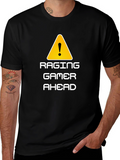 Raging Gamer Ahead Black Graphic Tee