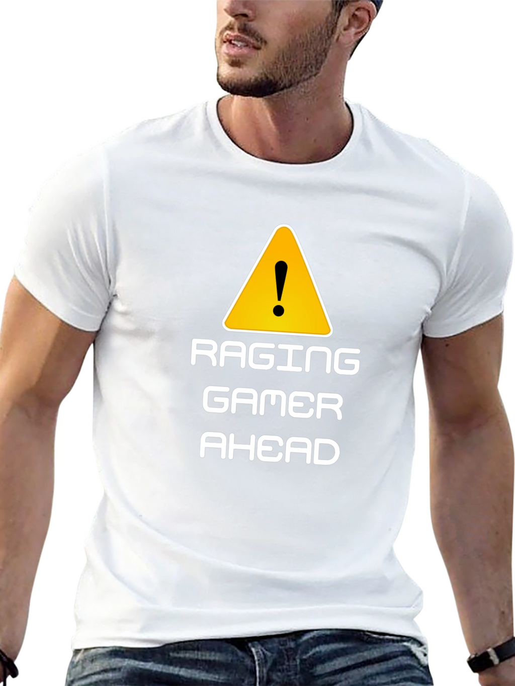 Raging Gamer Ahead Black Graphic Tee