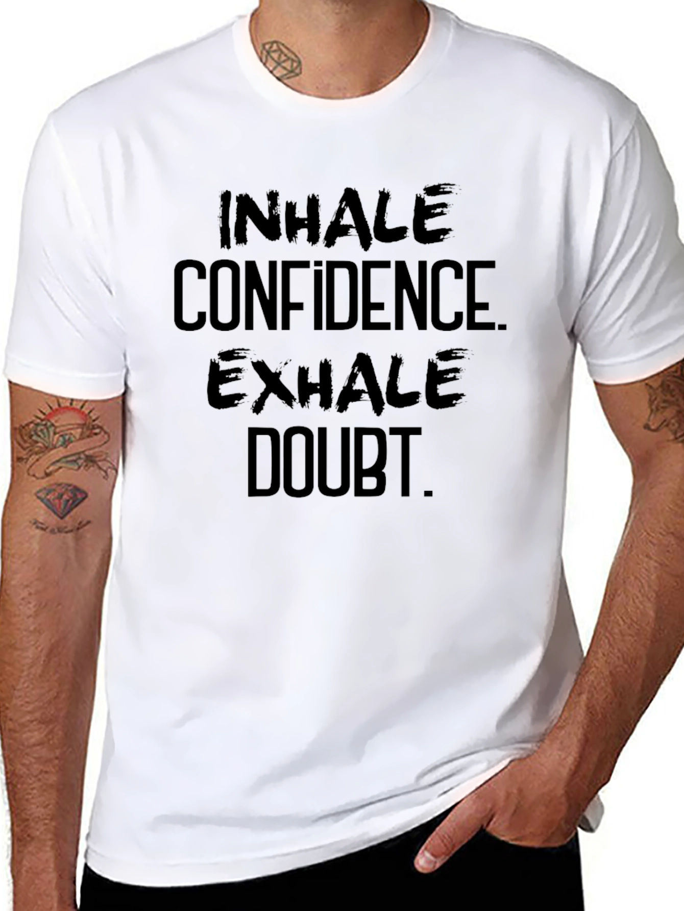 Inhale Confidence Exhale Doubt - Black T-Shirt