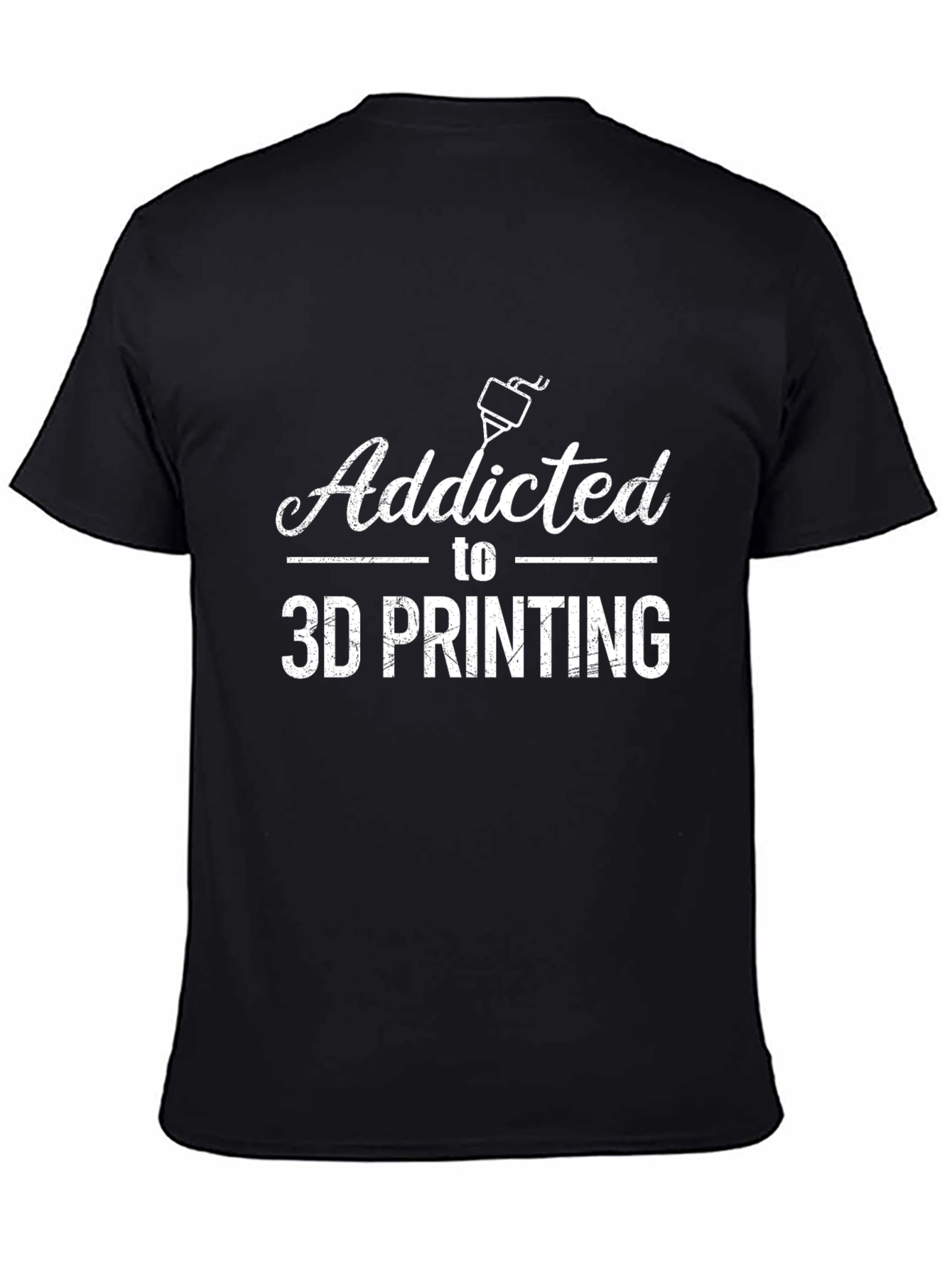 Addicted to 3D Printing Black T-Shirt