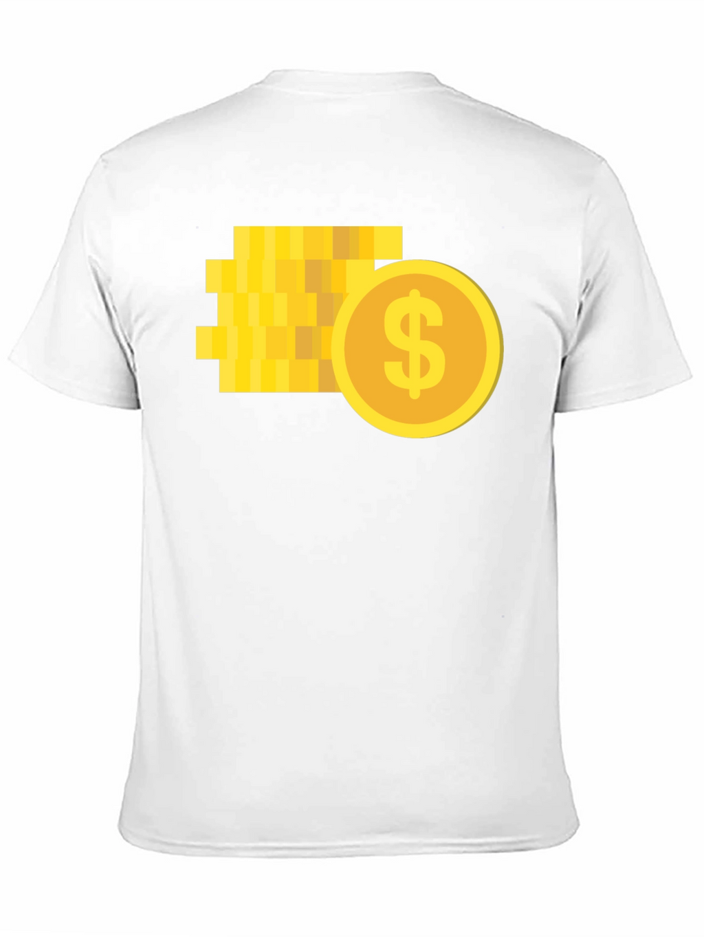 Pixelated Coin Graphic Black T-Shirt