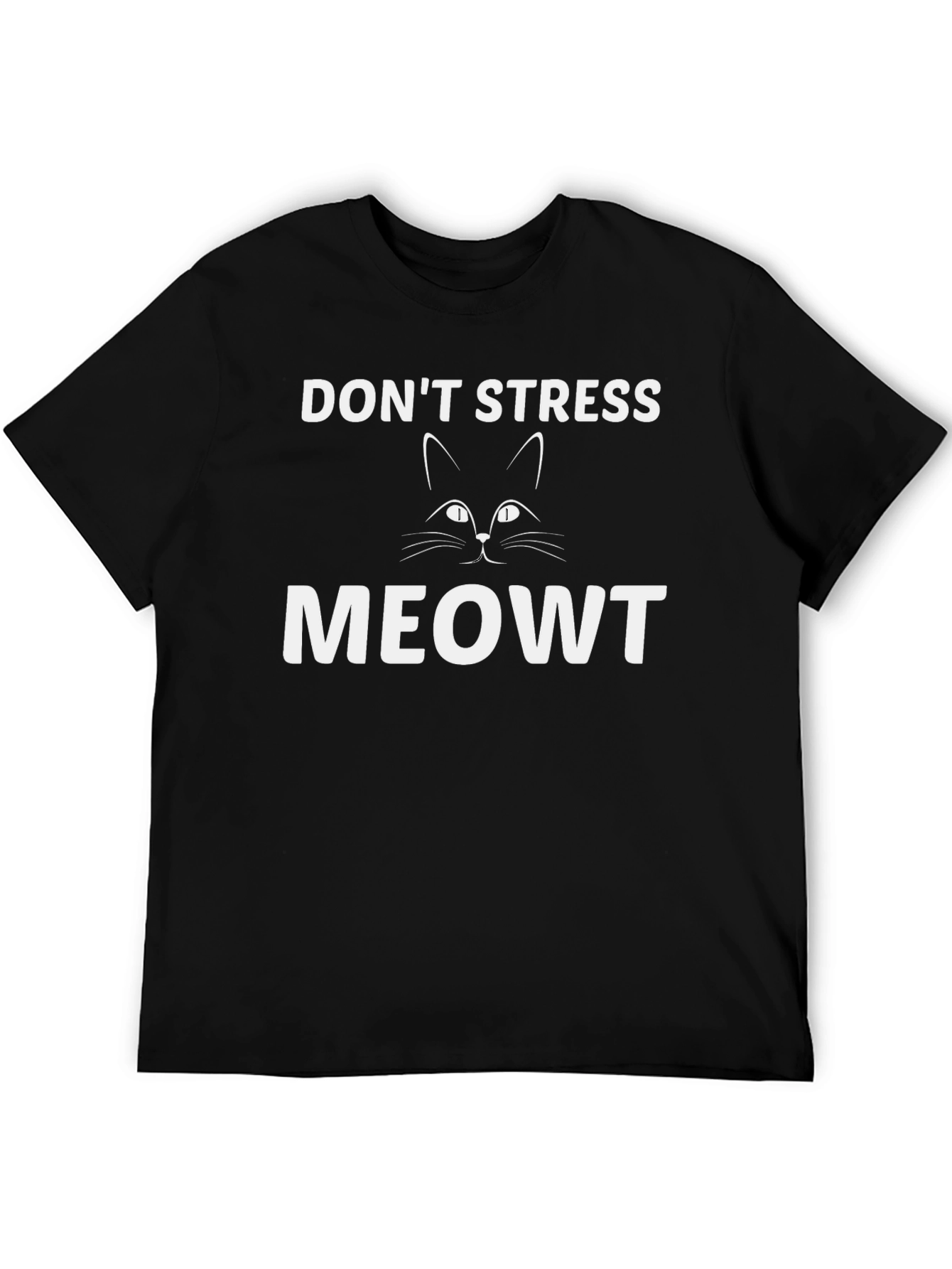 Dont Stress Meowt Black T-Shirt