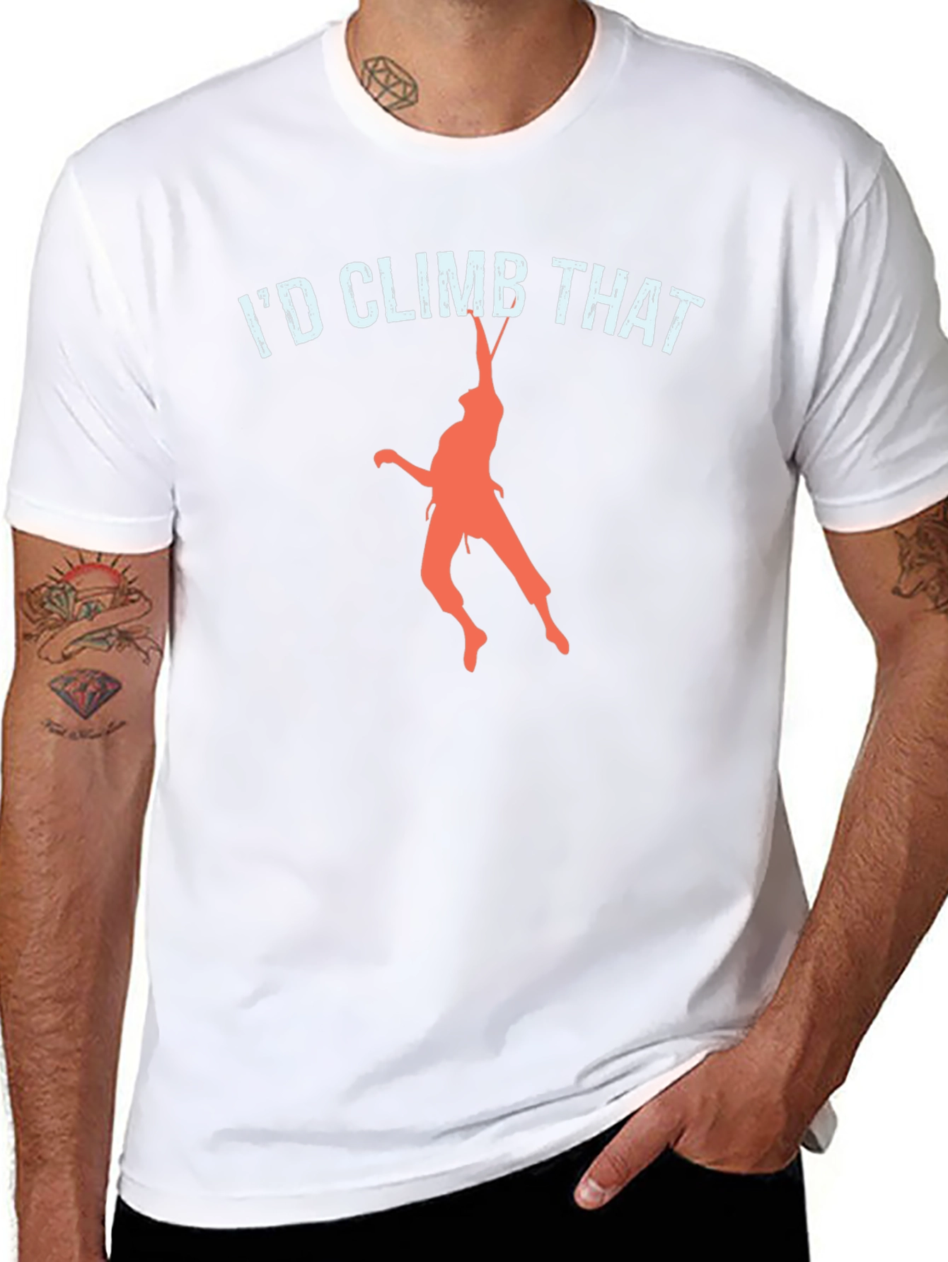 Id Climb That T-Shirt Funny Rock Climbing Tee