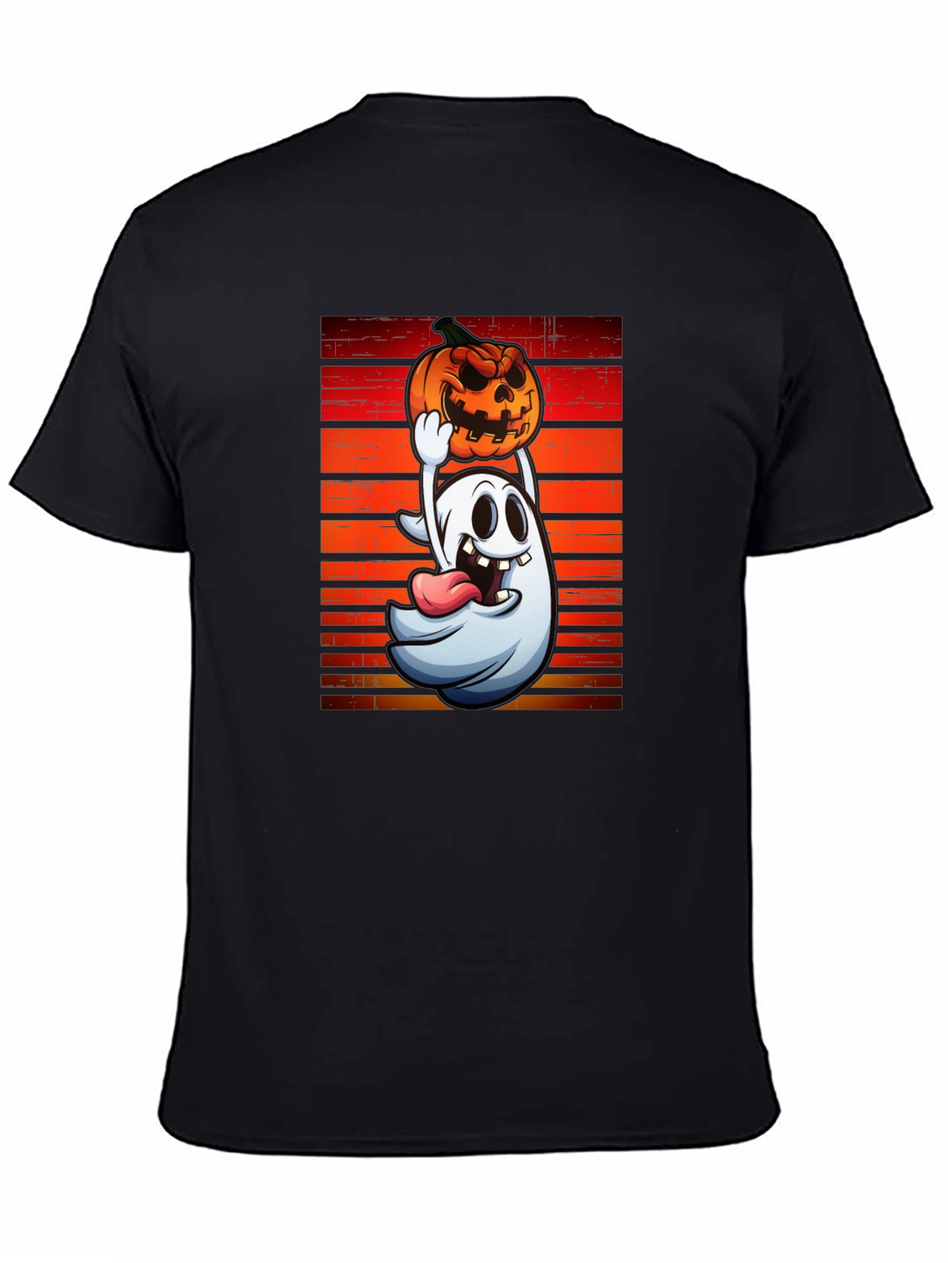 Ghost and Pumpkin T-Shirt - Halloween Apparel