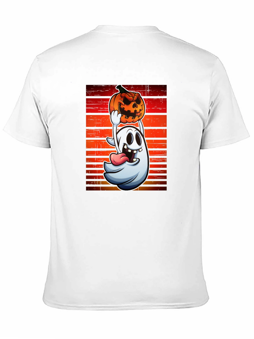 Ghost and Pumpkin T-Shirt - Halloween Apparel
