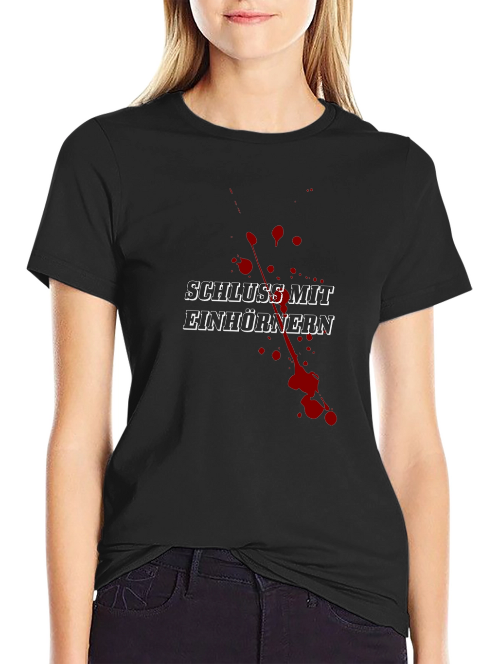 Schluss Mit Einhörnern Funny Graphic Tee