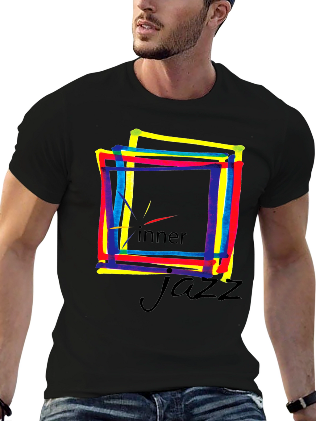 Inner Jazz Graphic T-Shirt - Black