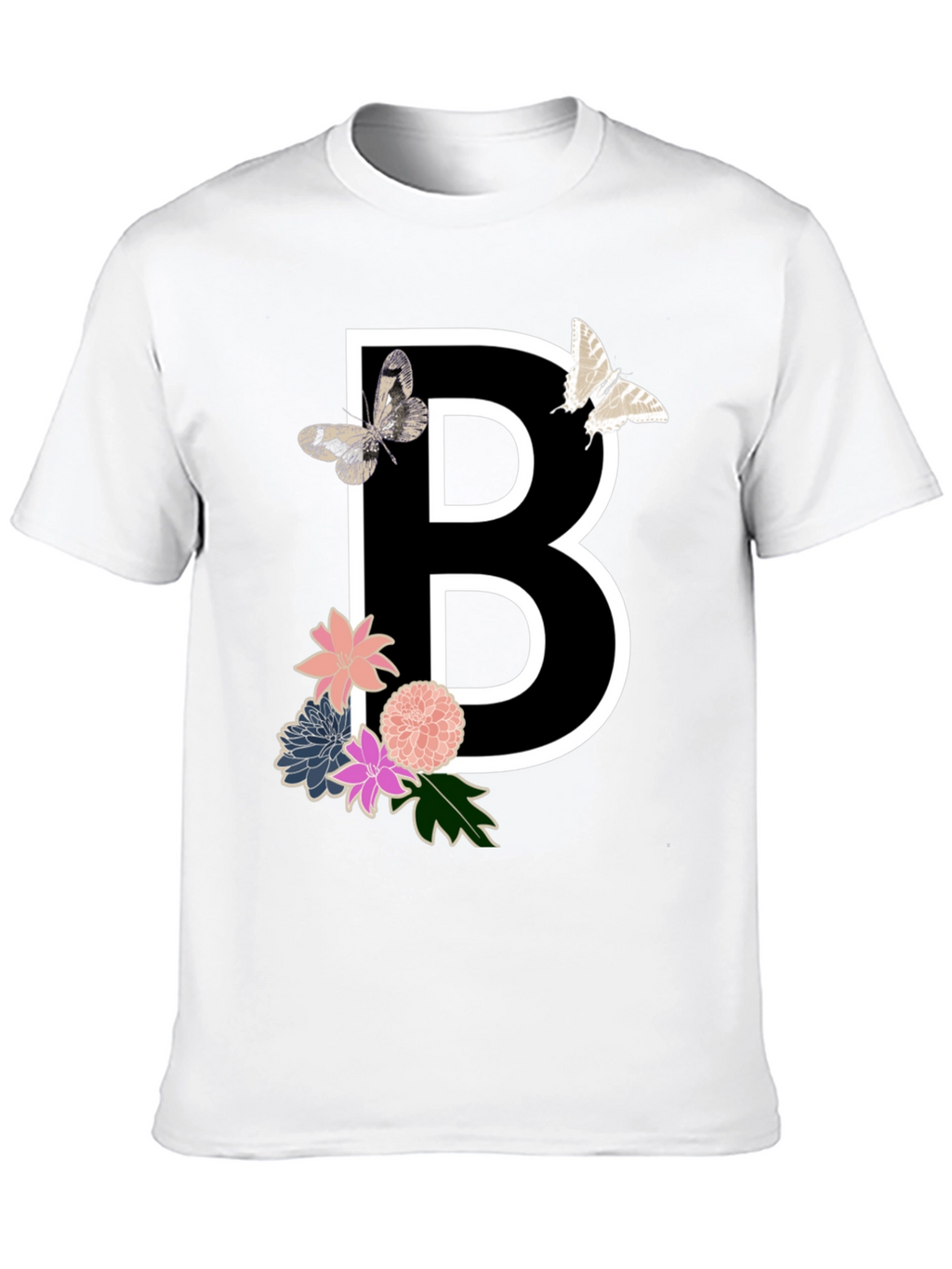 Floral B Initial T-Shirt