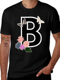 Floral B Initial T-Shirt