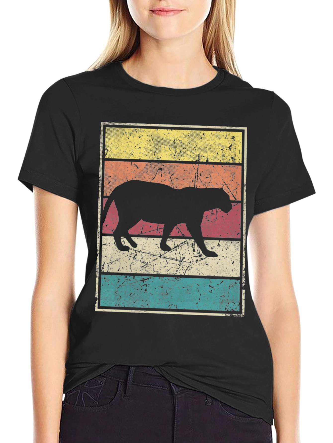 Retro Cougar T-Shirt Vintage Animal Tee