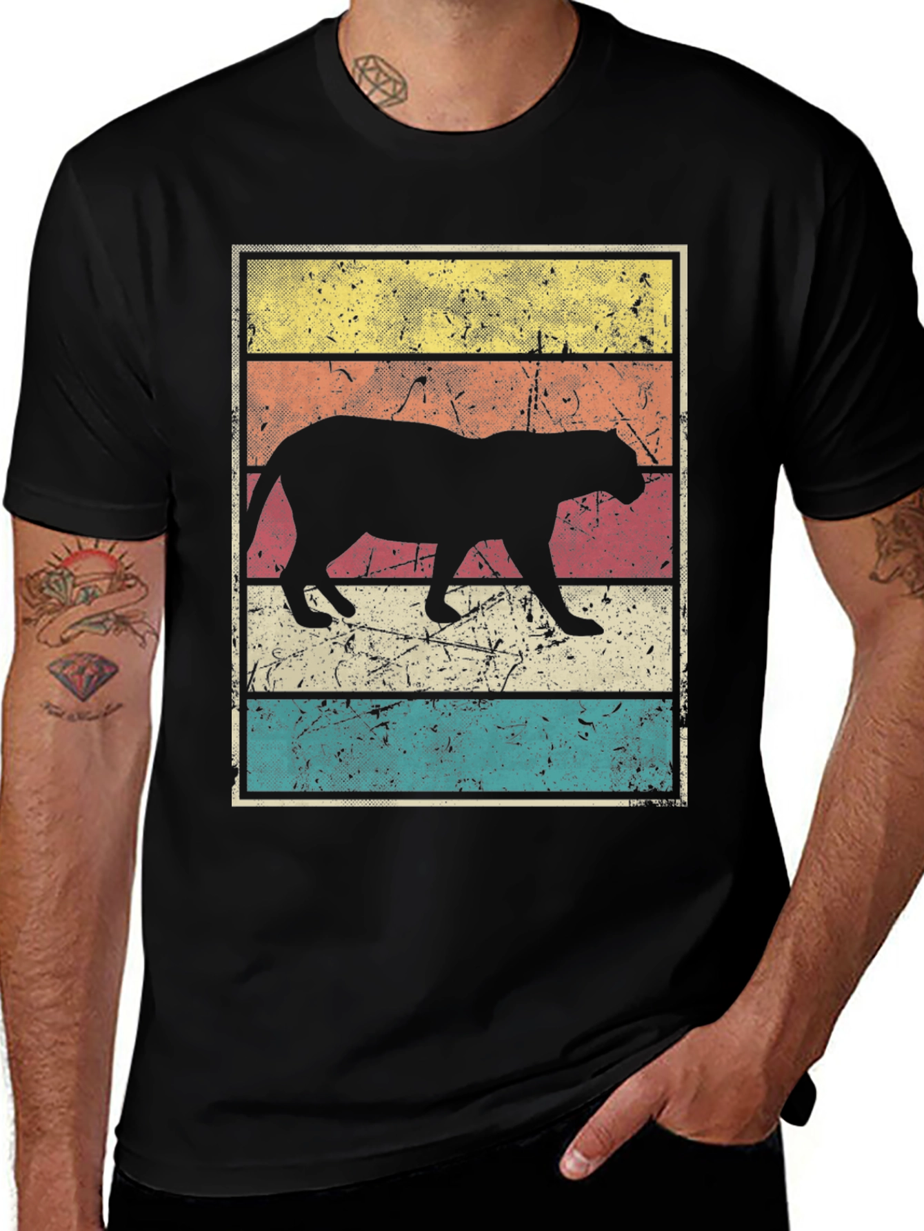 Retro Cougar T-Shirt Vintage Animal Tee