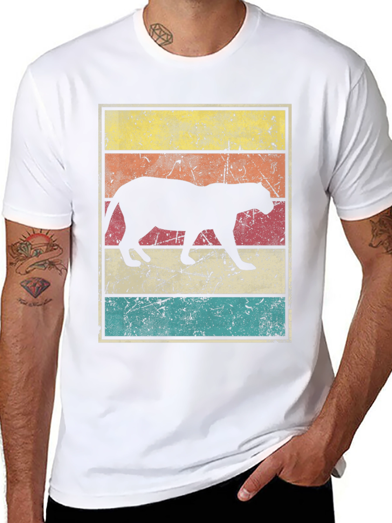 Retro Cougar T-Shirt Vintage Animal Tee
