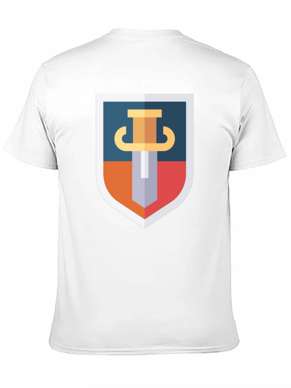 Sword Shield Graphic Tee - Black Cotton T-Shirt