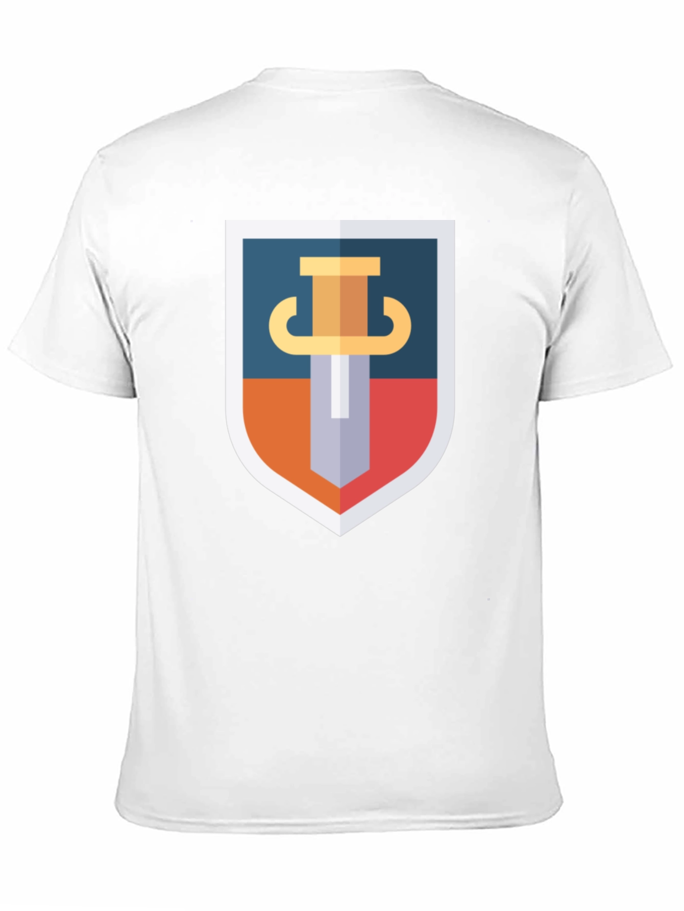 Sword Shield Graphic Tee - Black Cotton T-Shirt