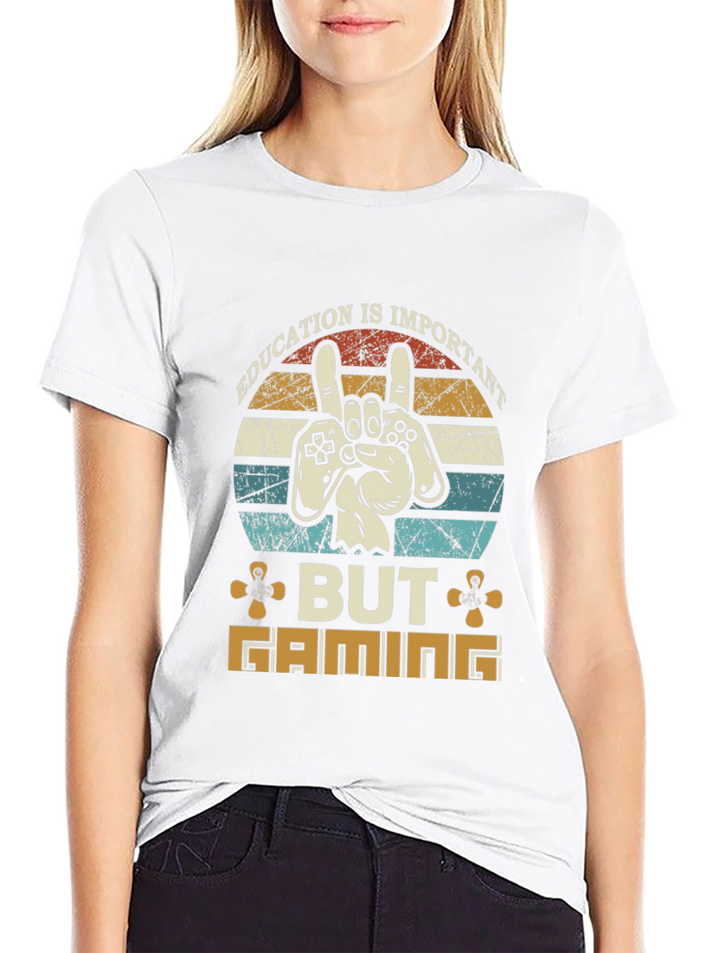 Education Important But Gaming T-Shirt