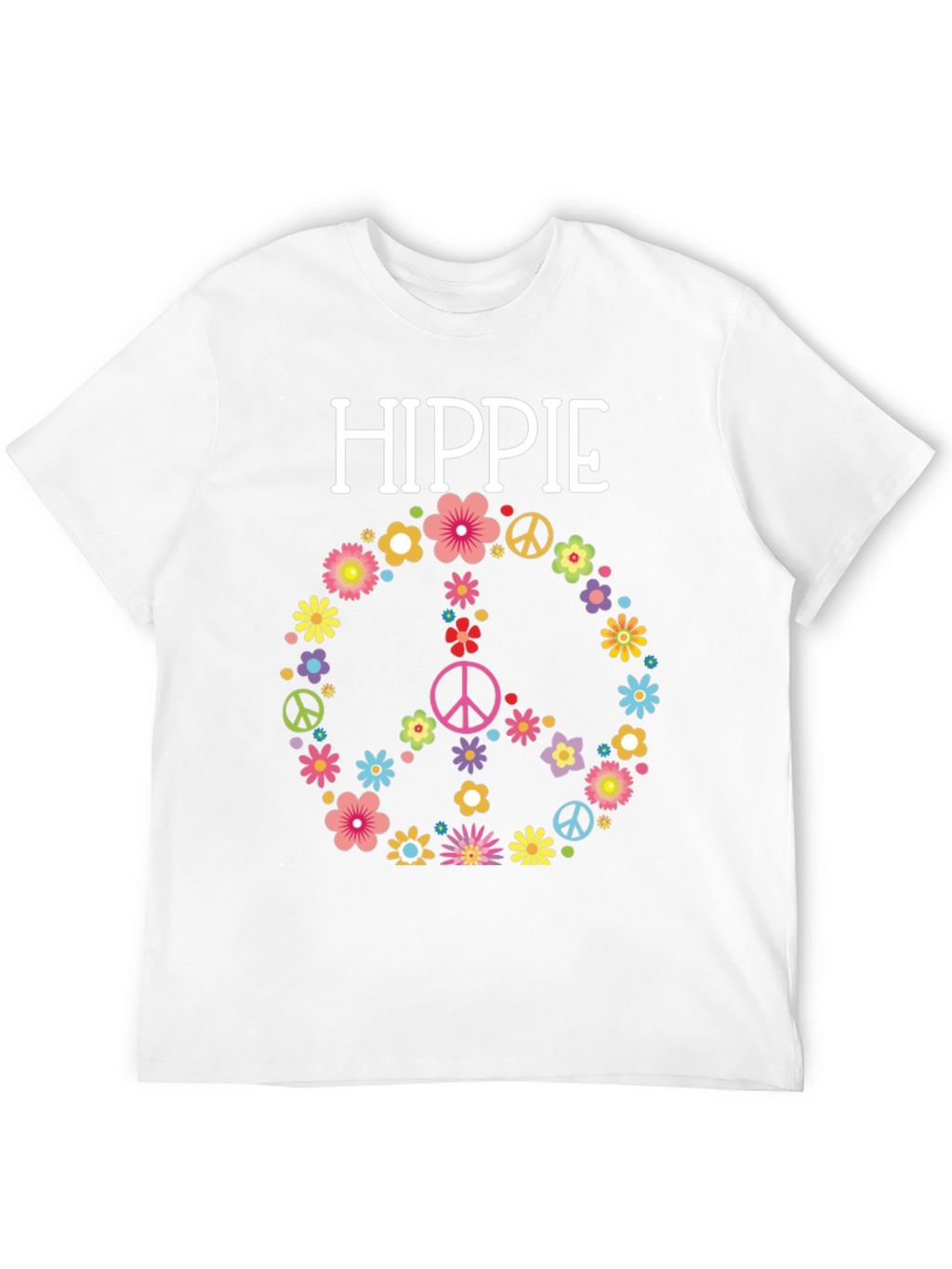 Hippie Flower Peace Sign Graphic Tee - Unisex