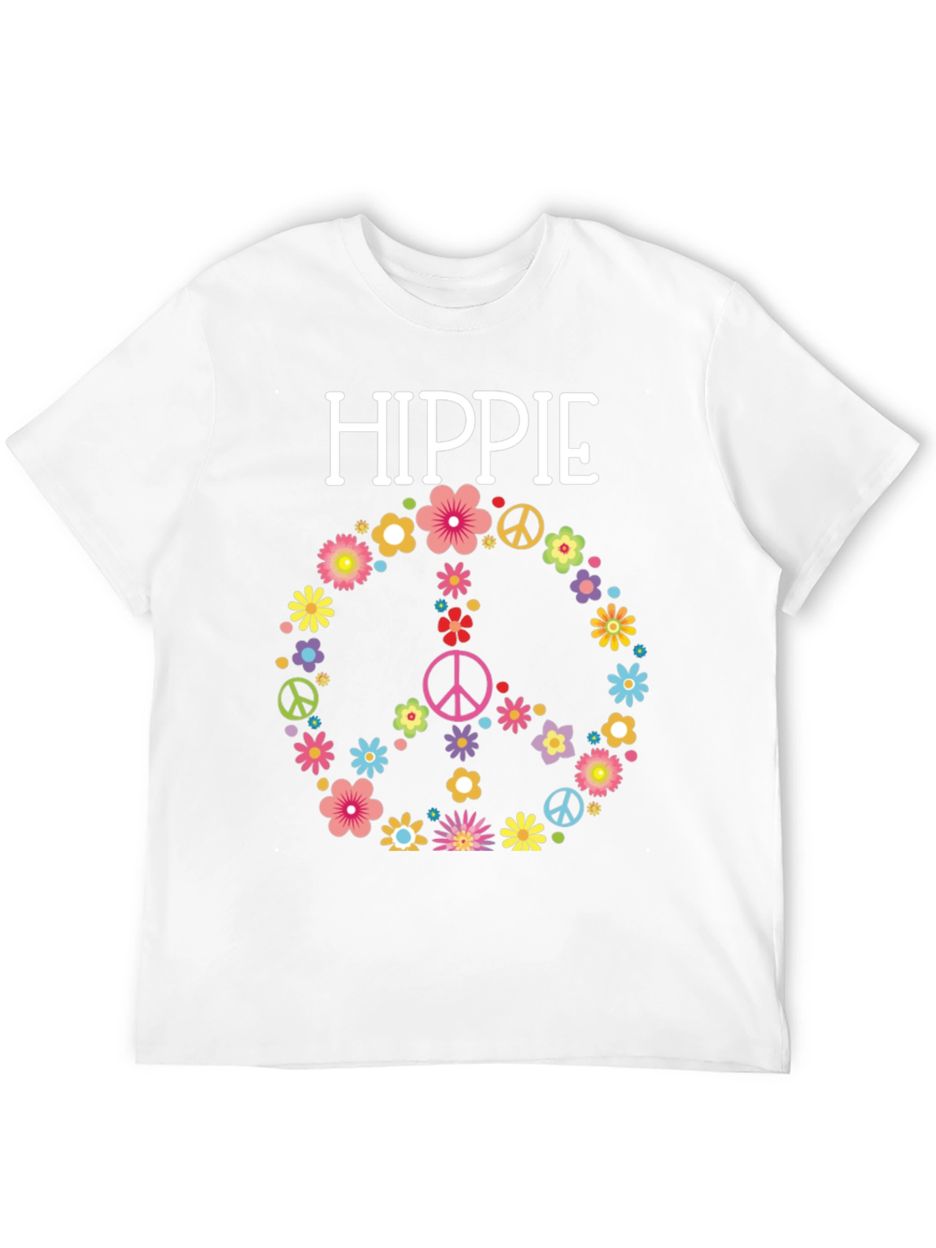 Hippie Flower Peace Sign Graphic Tee - Unisex