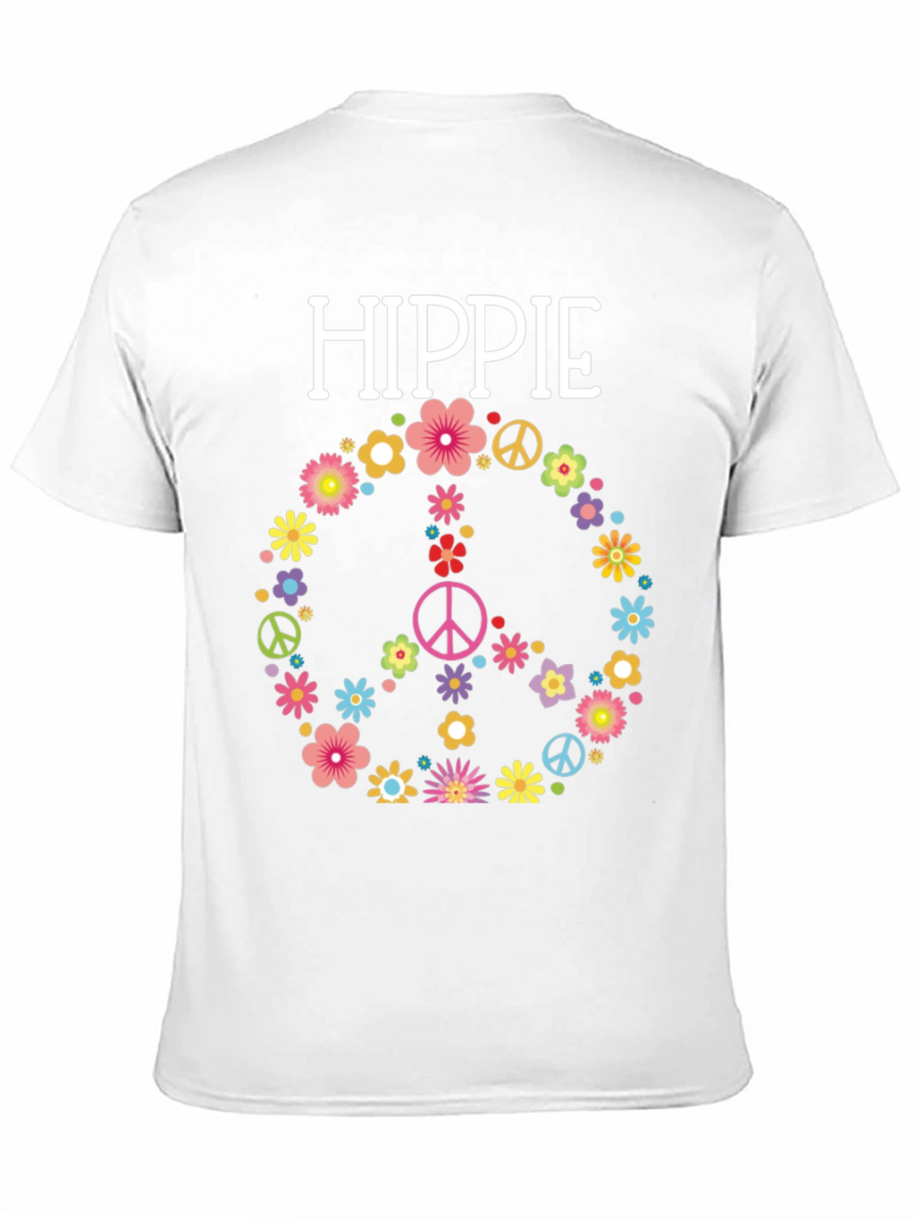 Hippie Flower Peace Sign Graphic Tee - Unisex