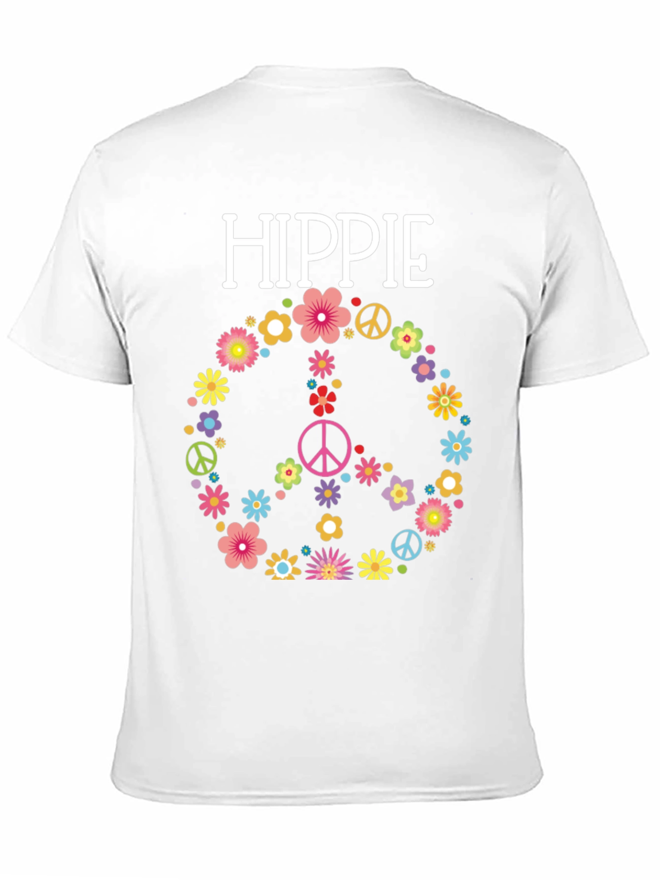 Hippie Flower Peace Sign Graphic Tee - Unisex