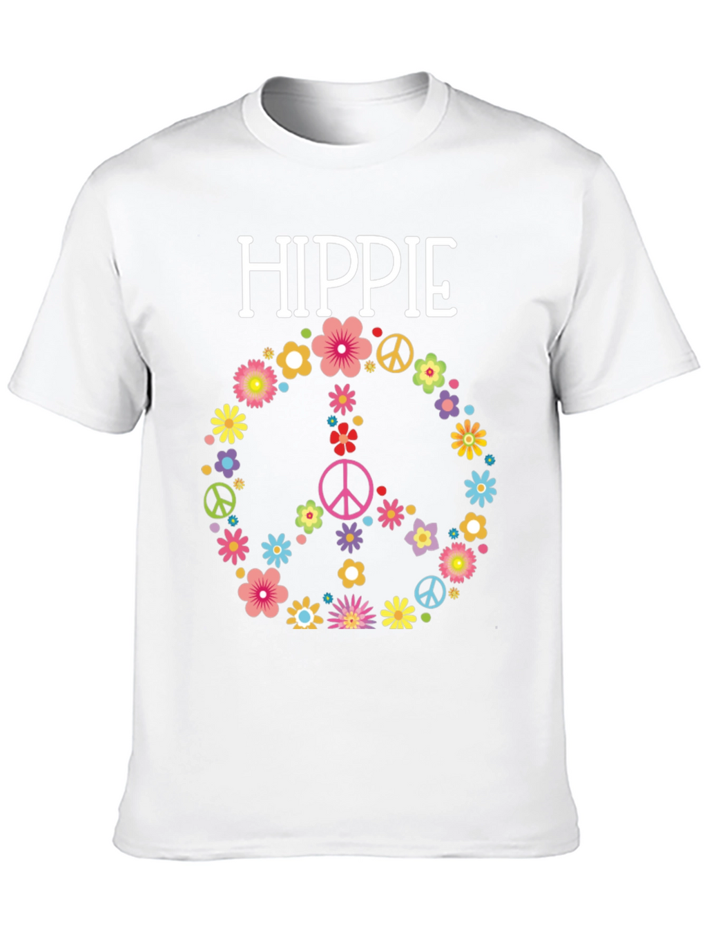 Hippie Flower Peace Sign Graphic Tee - Unisex