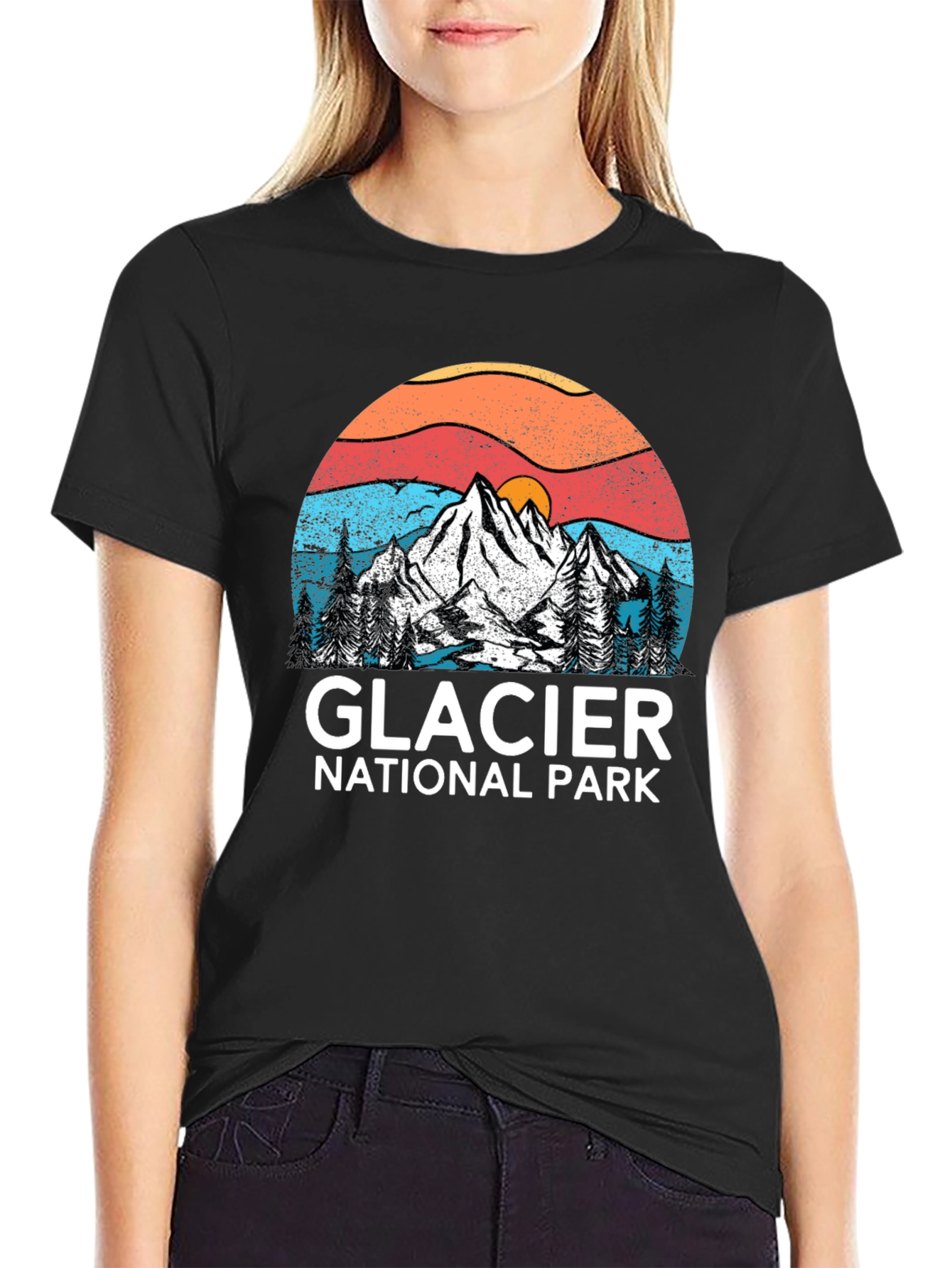 Glacier National Park Tee - Vintage Mountain Design