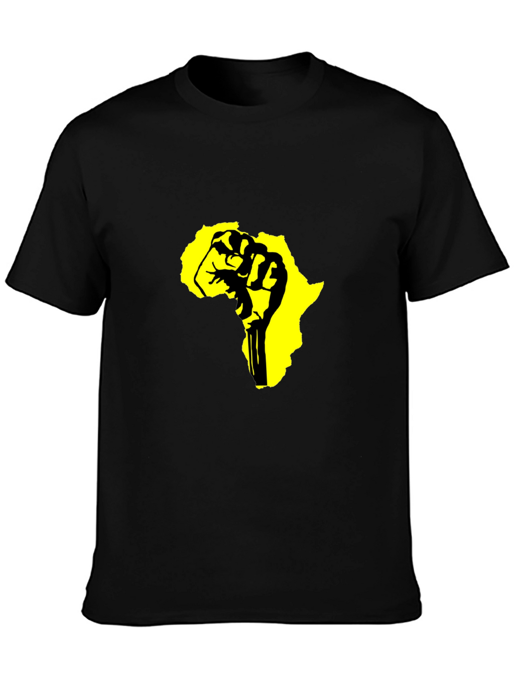 Black T-Shirt with Africa Fist Design