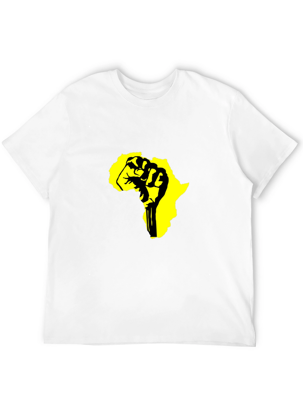 Black T-Shirt with Africa Fist Design