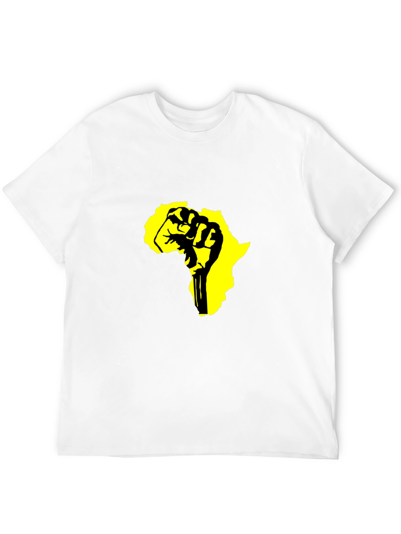 Black T-Shirt with Africa Fist Design