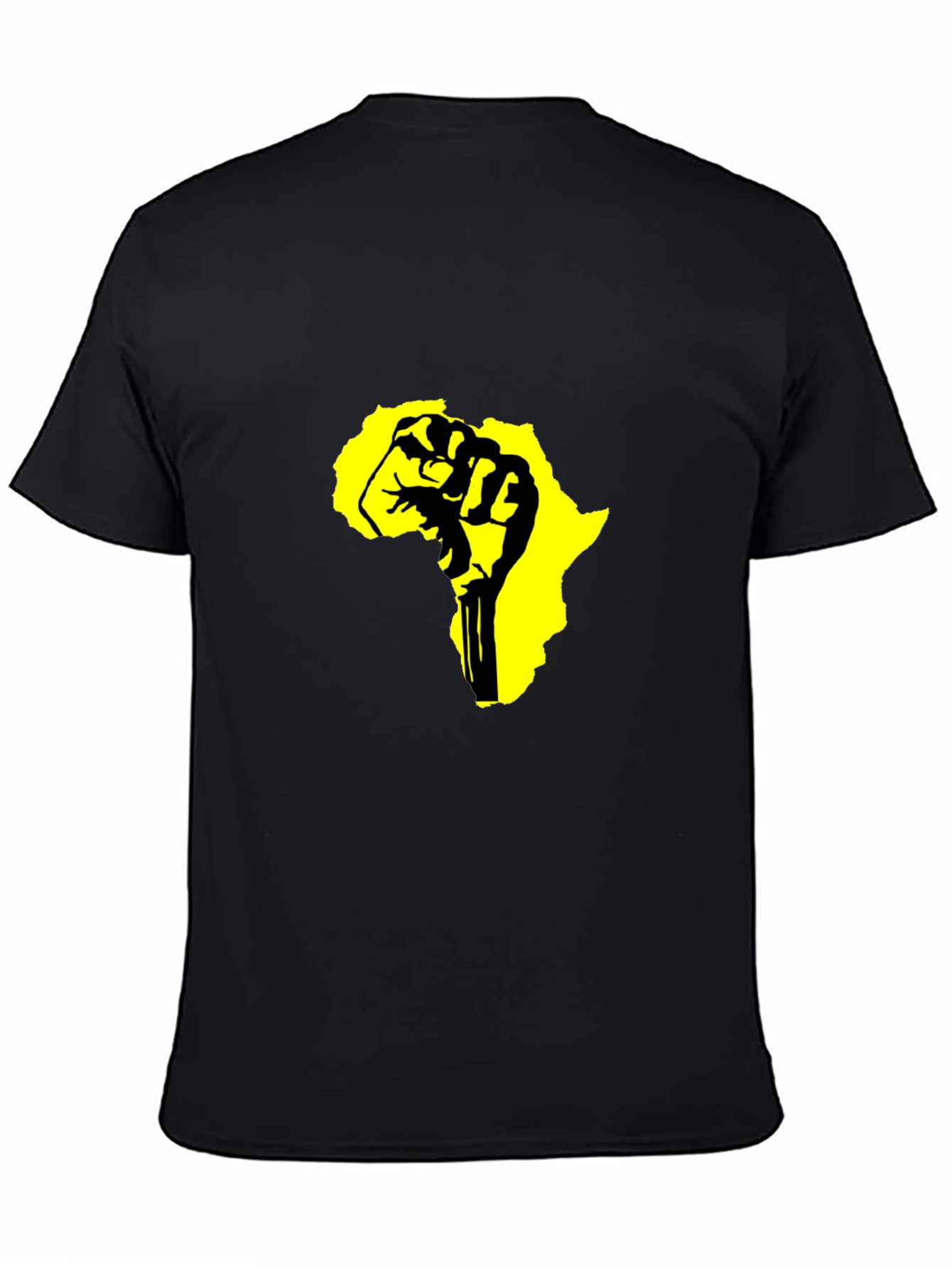 Black T-Shirt with Africa Fist Design