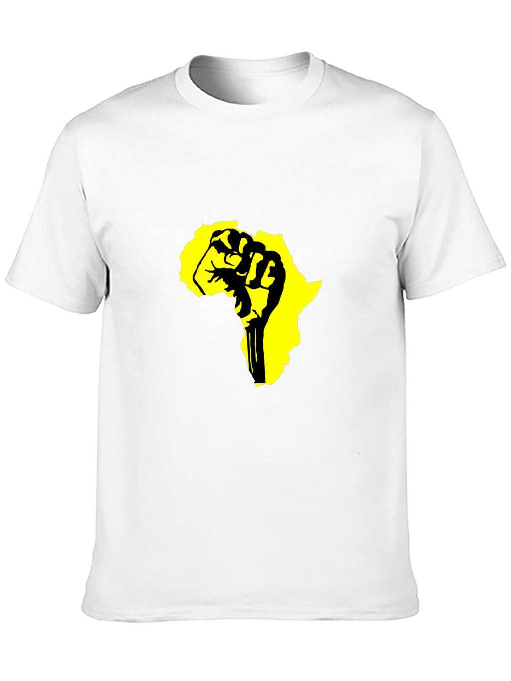 Black T-Shirt with Africa Fist Design
