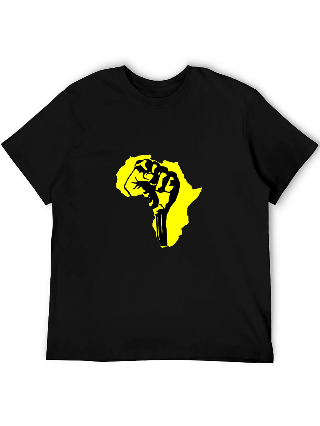 Black T-Shirt with Africa Fist Design