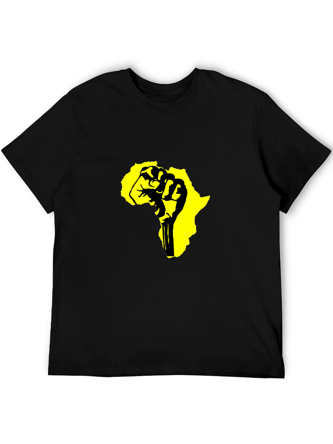 Black T-Shirt with Africa Fist Design