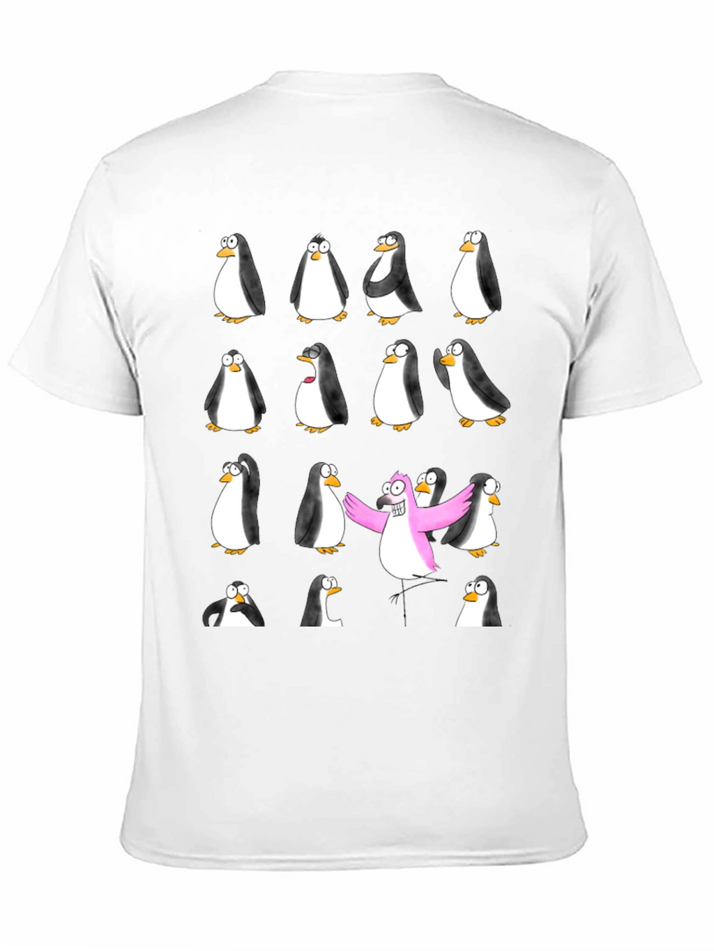Penguin Flock Black T-Shirt - Stand Out Style