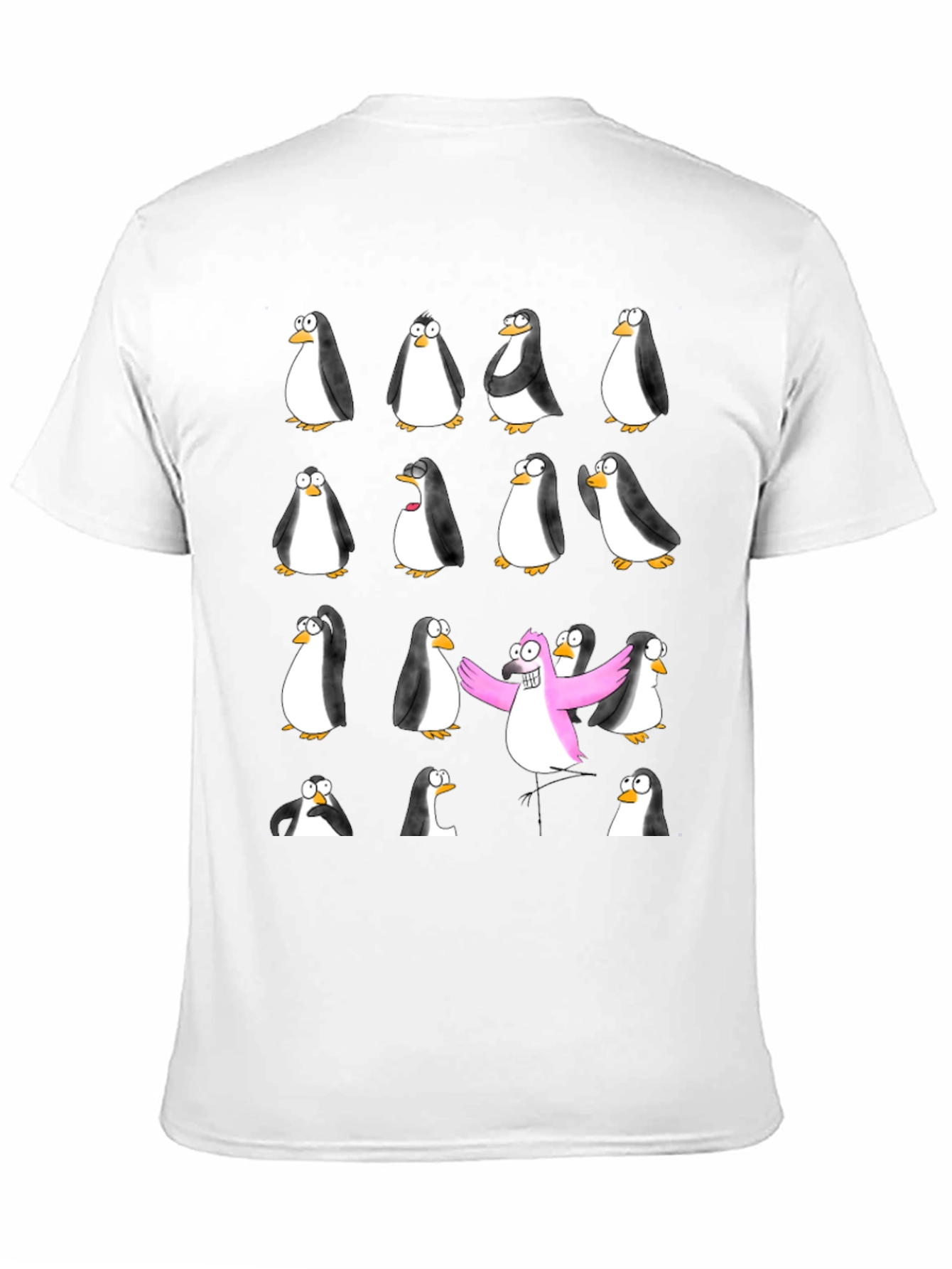 Penguin Flock Black T-Shirt - Stand Out Style