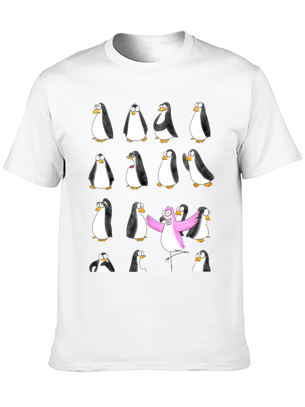 Penguin Flock Black T-Shirt - Stand Out Style
