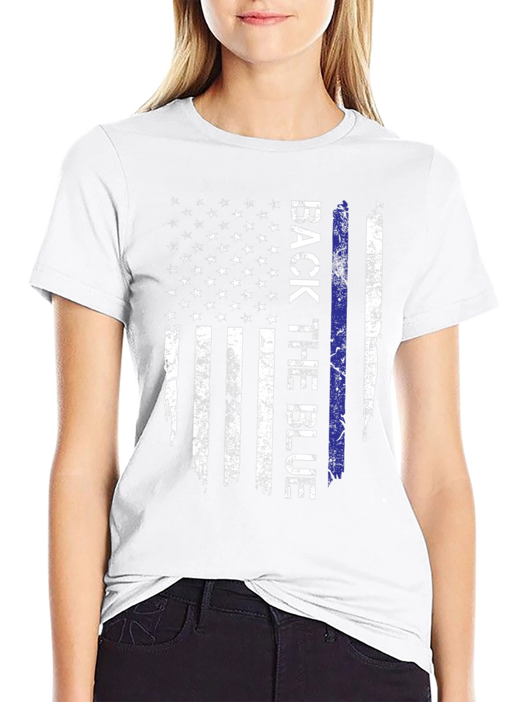Back the Blue American Flag T-Shirt