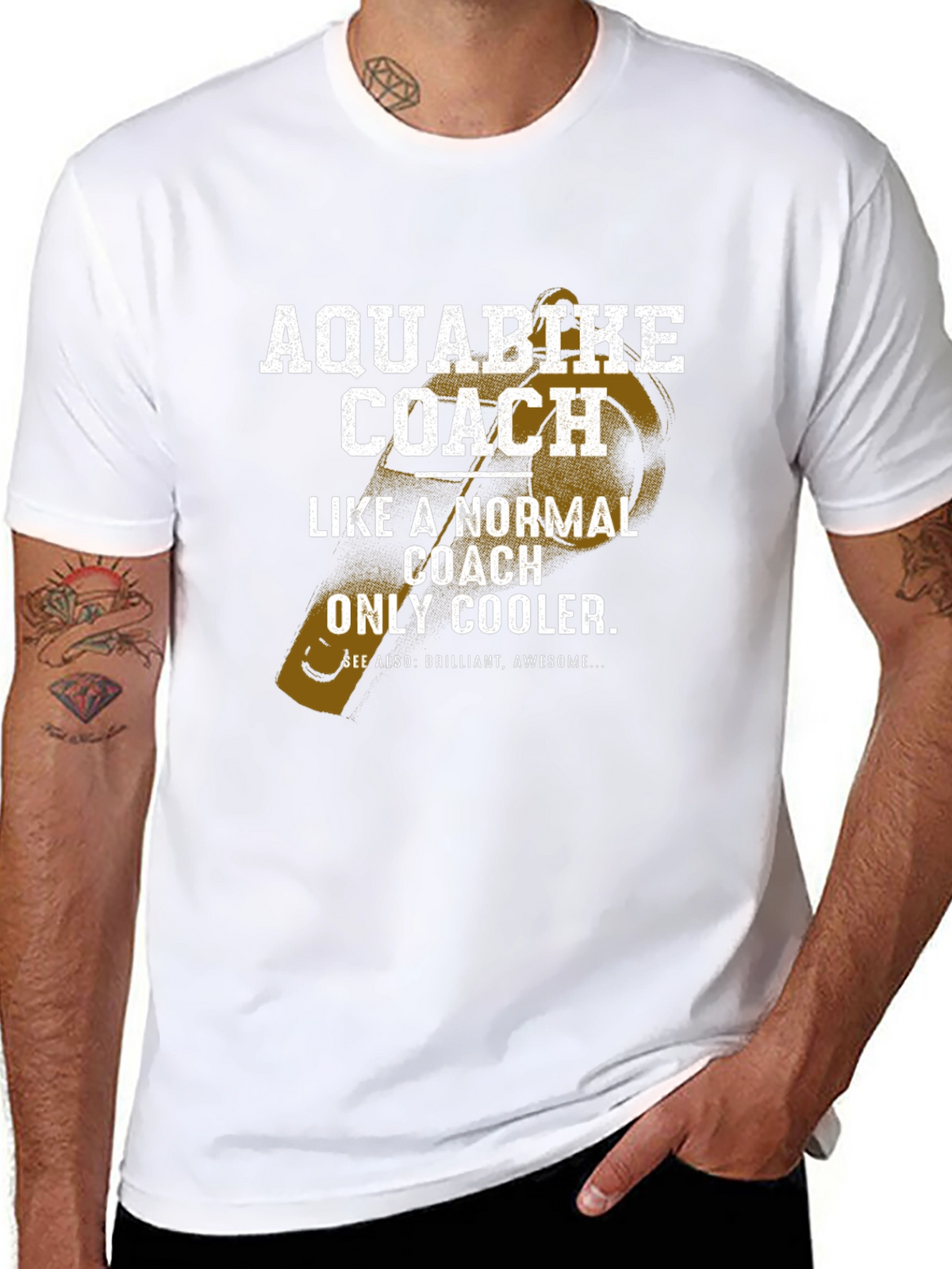 Aquabike Coach T-Shirt - Cool Coach Gift