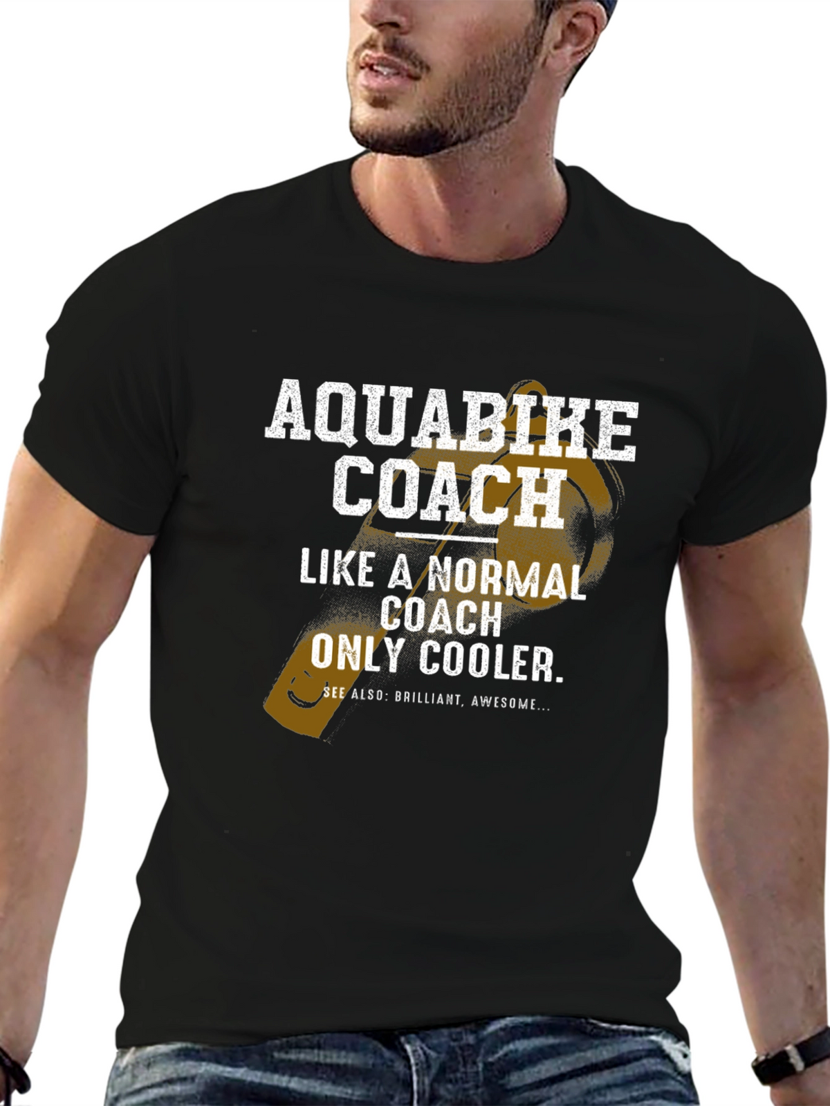 Aquabike Coach T-Shirt - Cool Coach Gift