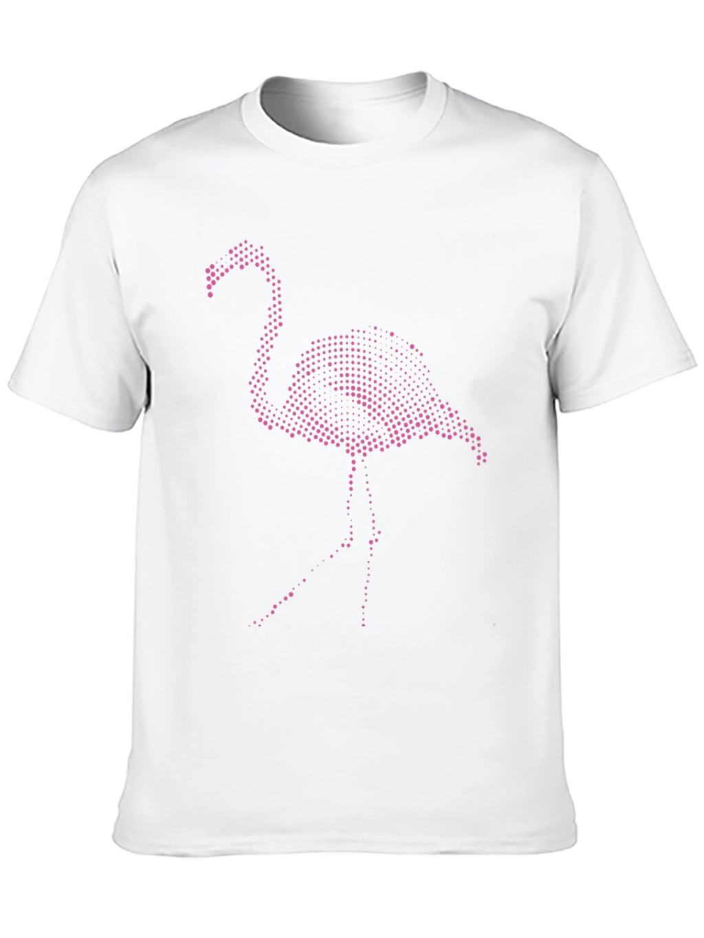 Mens Black T-Shirt with Pink Flamingo Graphic