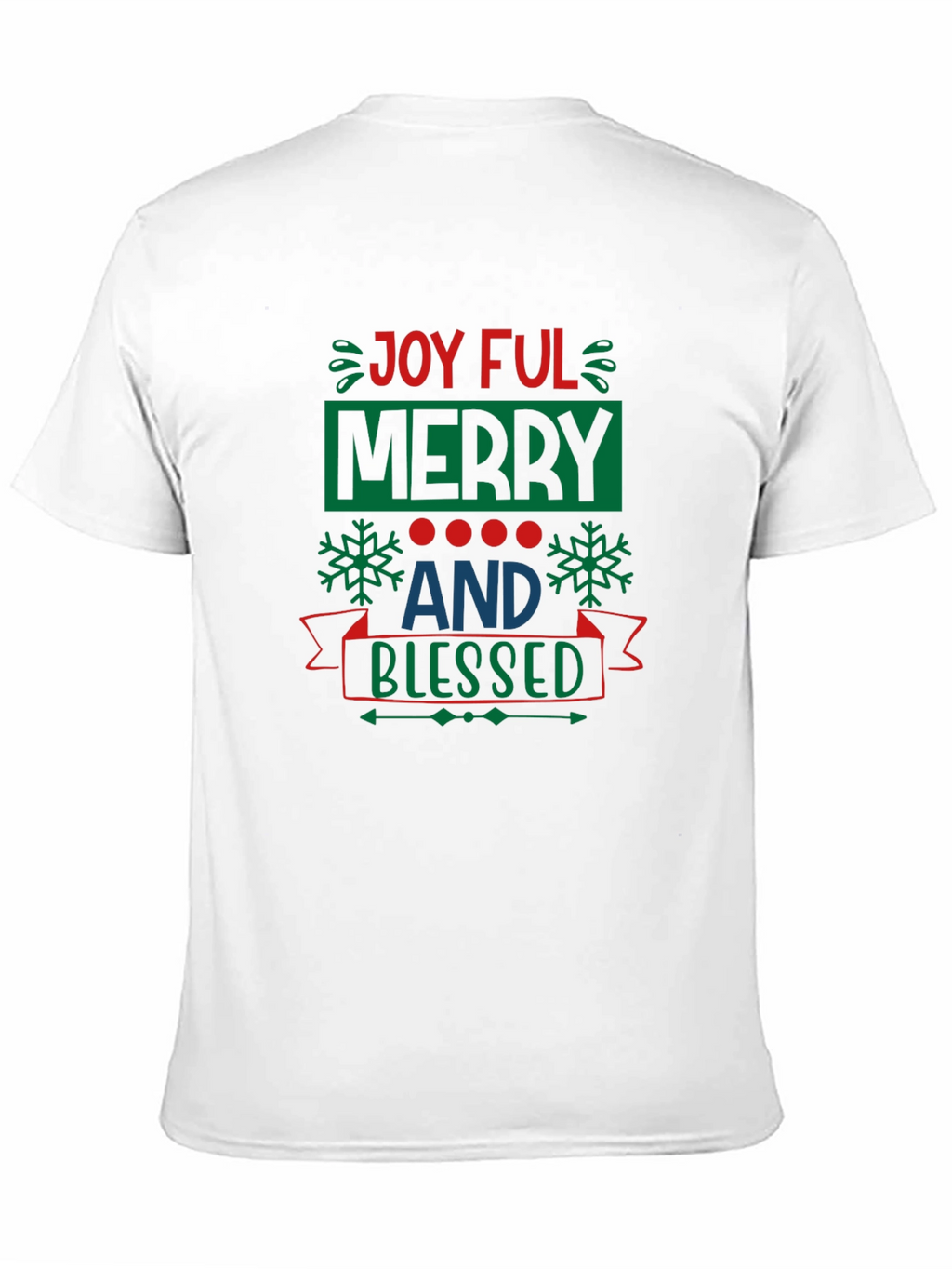 Joyful Merry & Blessed Black T-Shirt