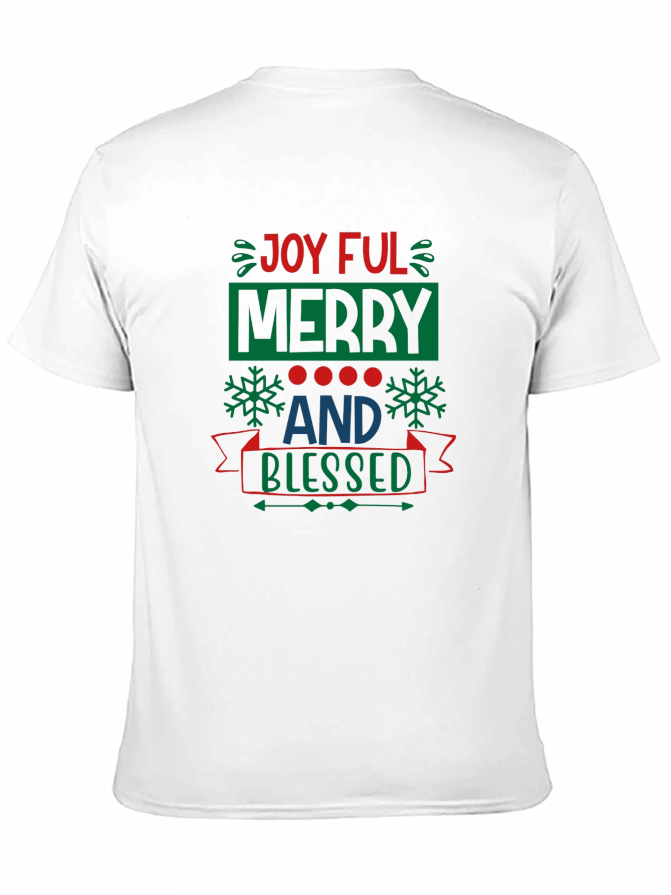 Joyful Merry & Blessed Black T-Shirt
