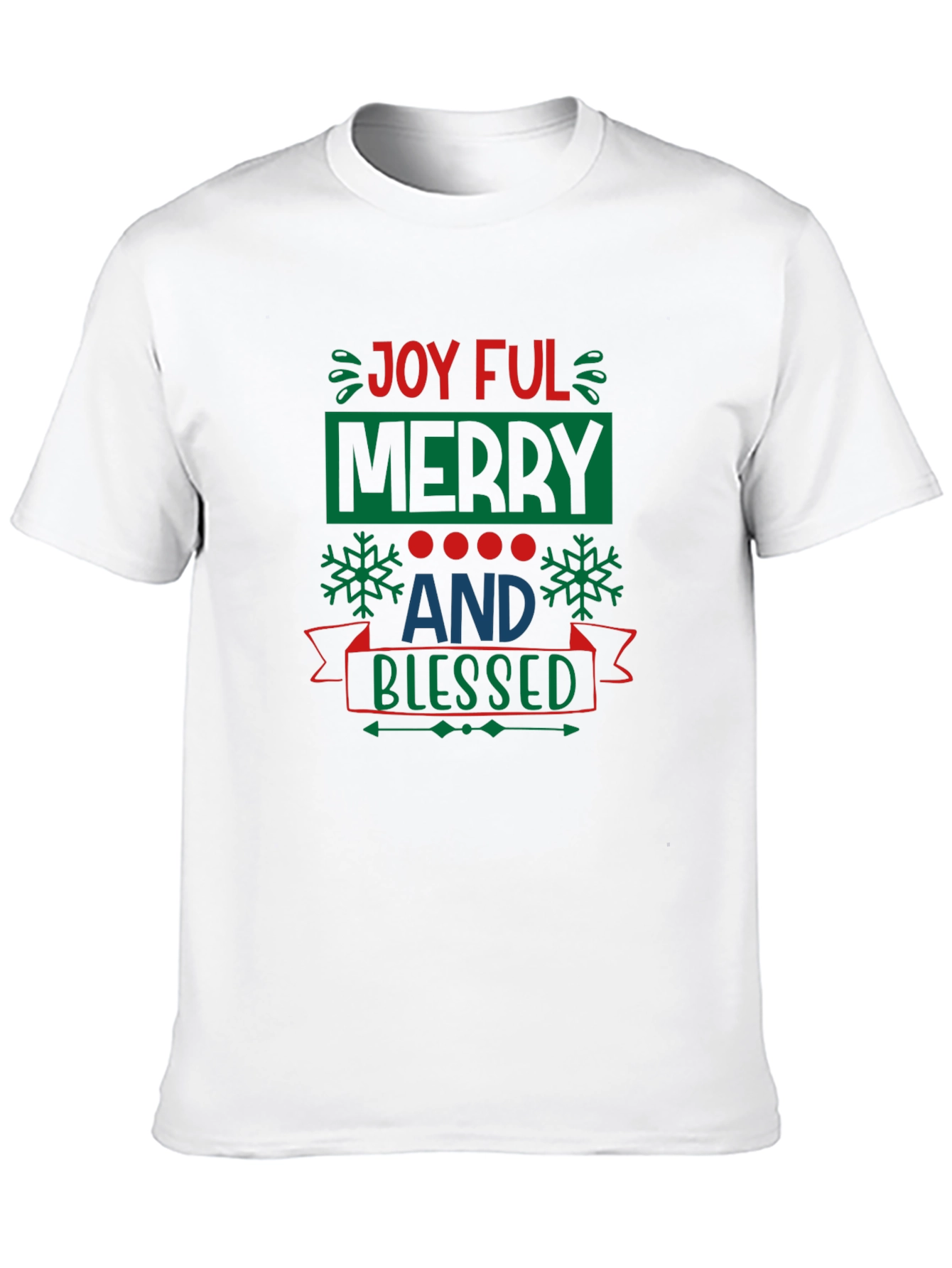 Joyful Merry & Blessed Black T-Shirt