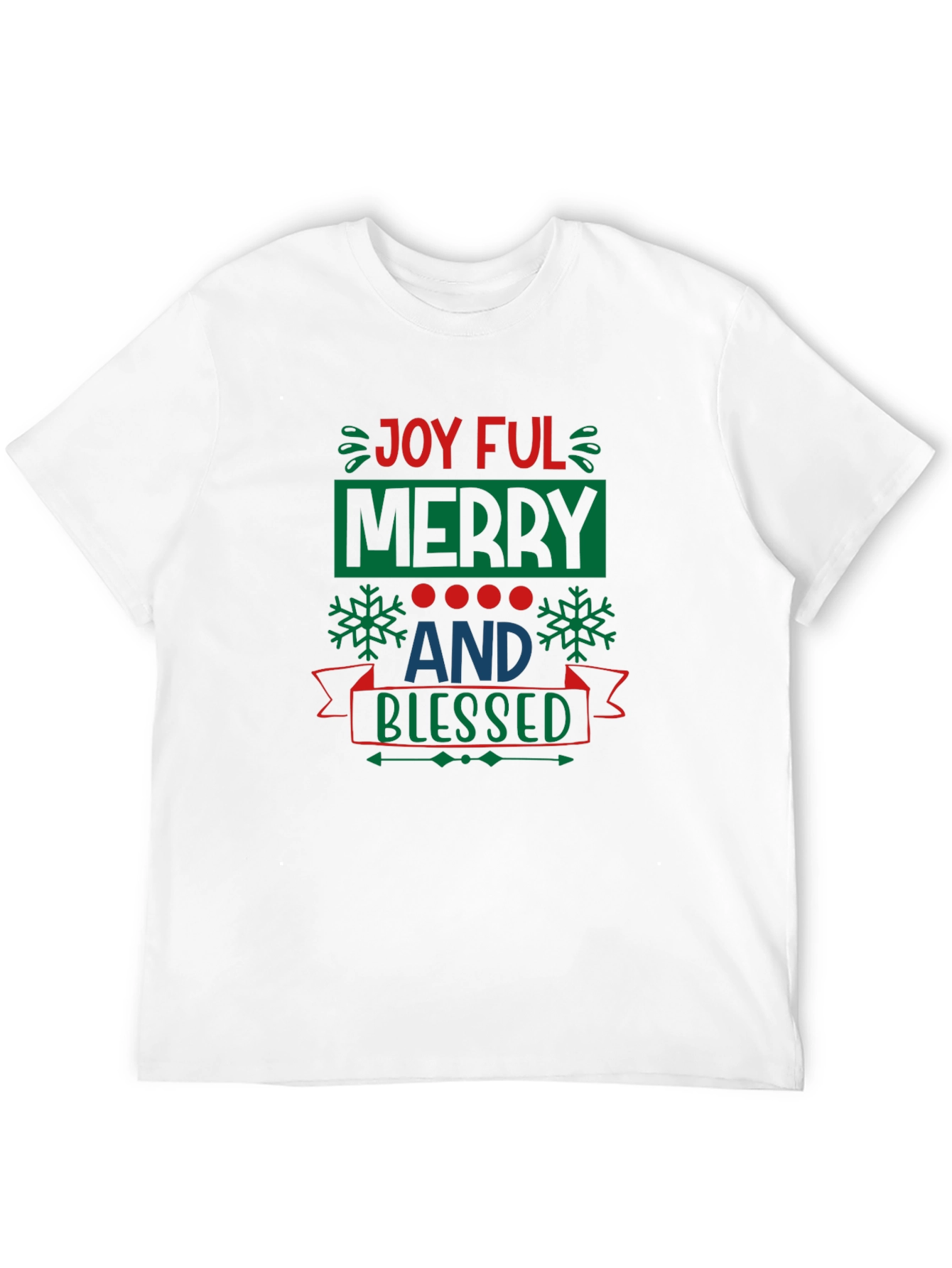 Joyful Merry & Blessed Black T-Shirt