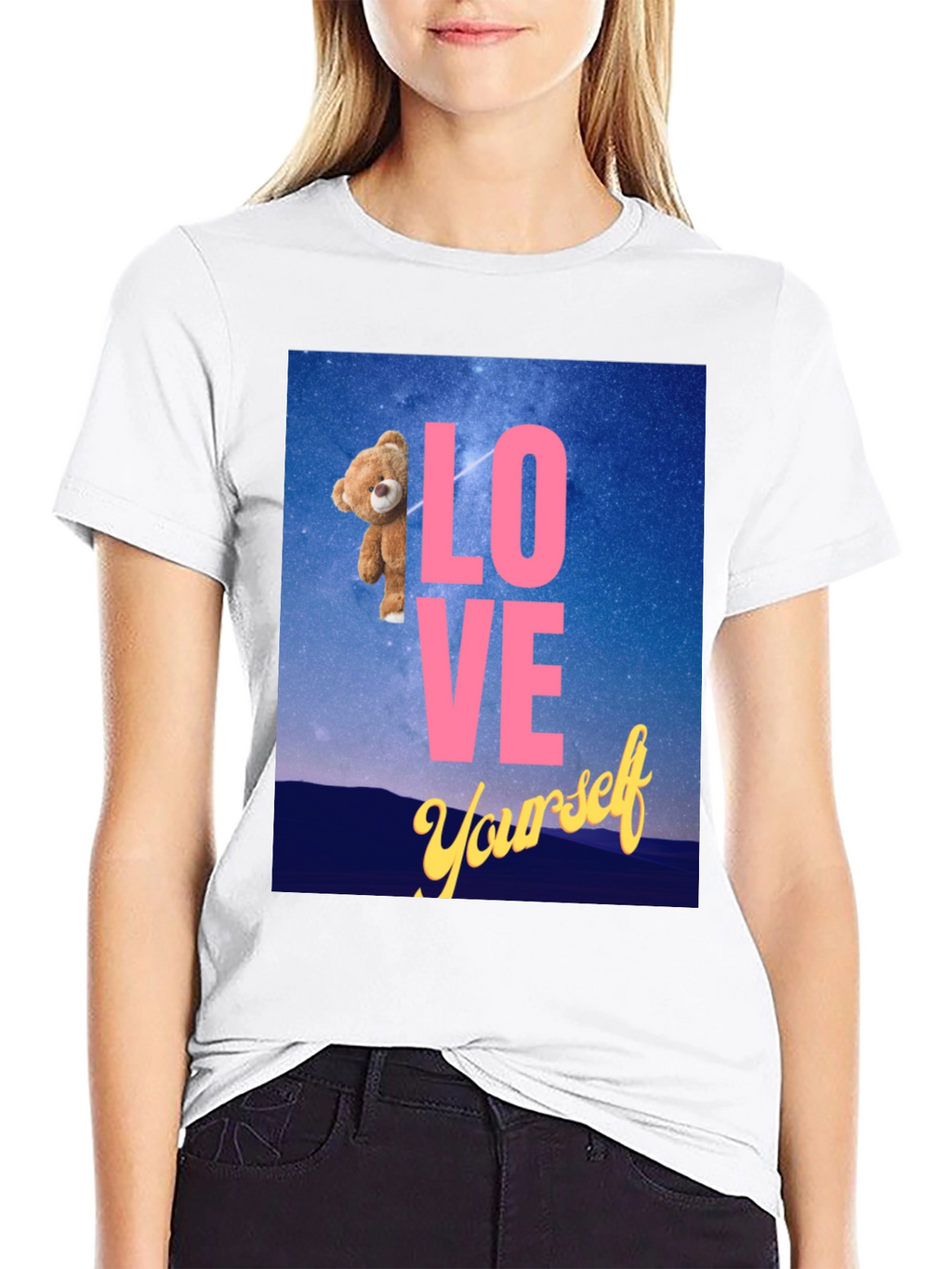 Love Yourself Teddy Bear Graphic Tee