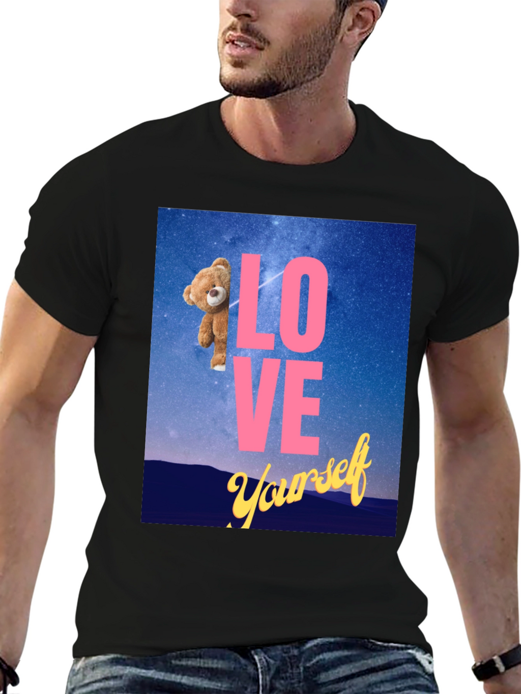 Love Yourself Teddy Bear Graphic Tee