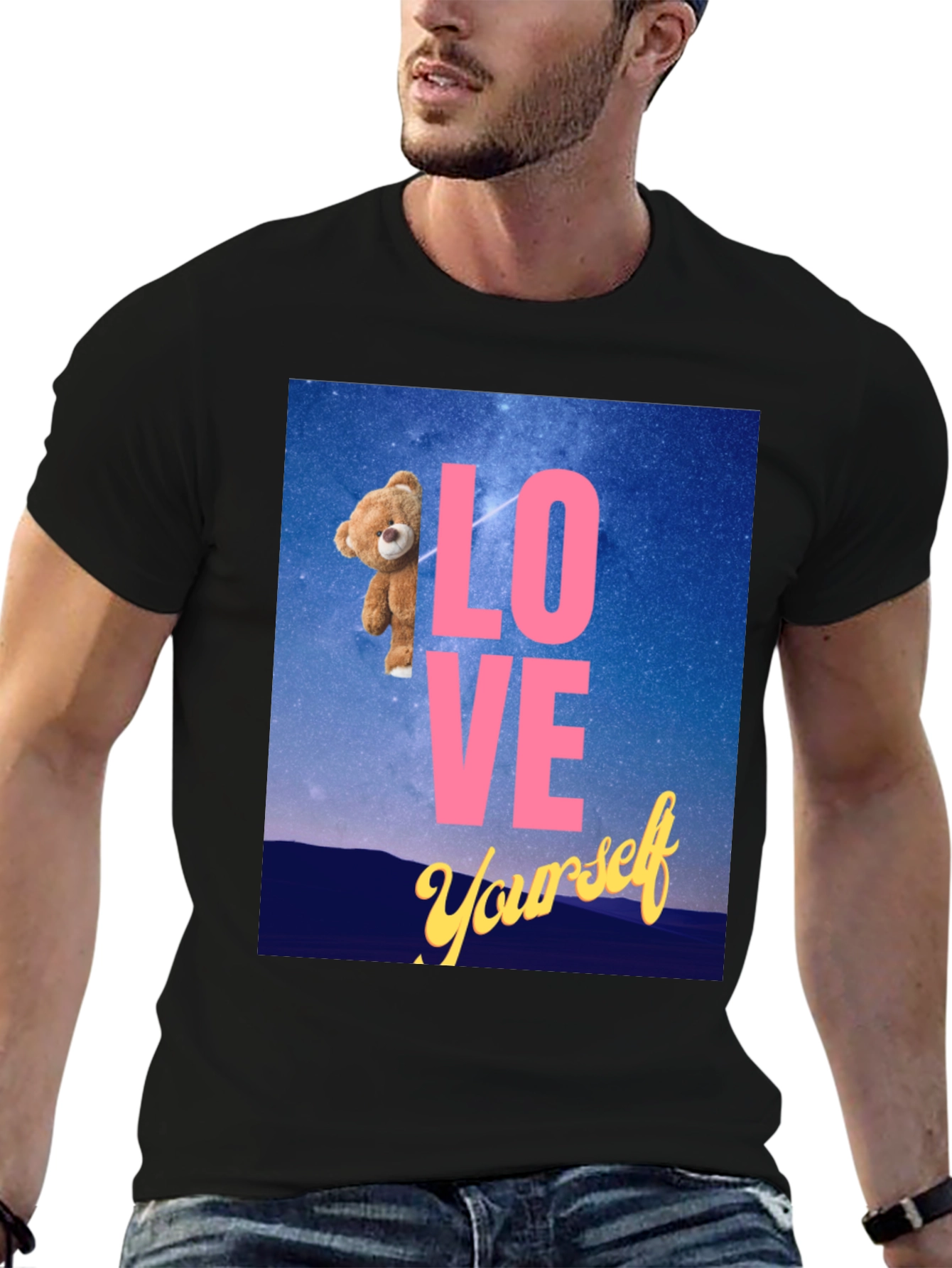 Love Yourself Teddy Bear Graphic Tee