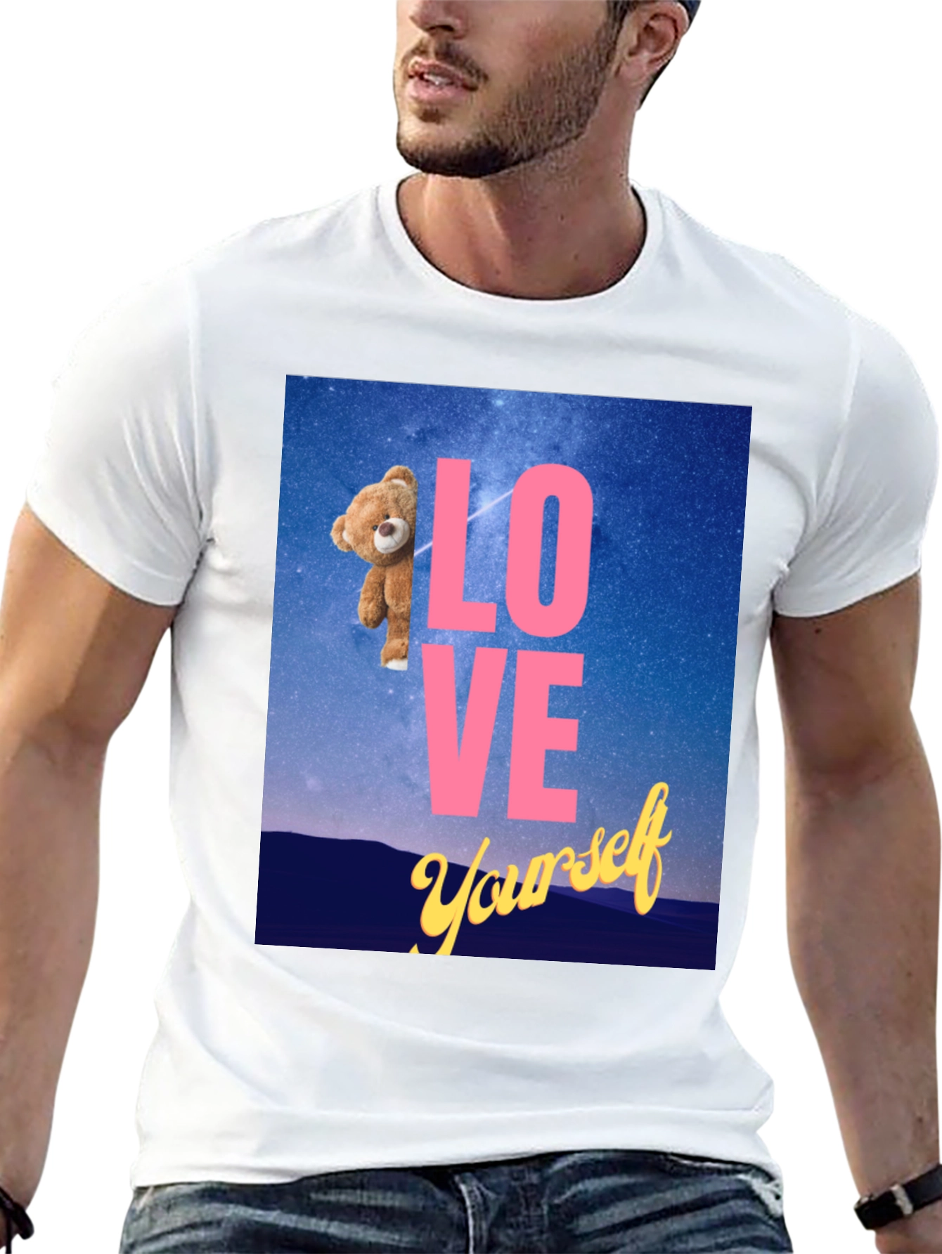 Love Yourself Teddy Bear Graphic Tee