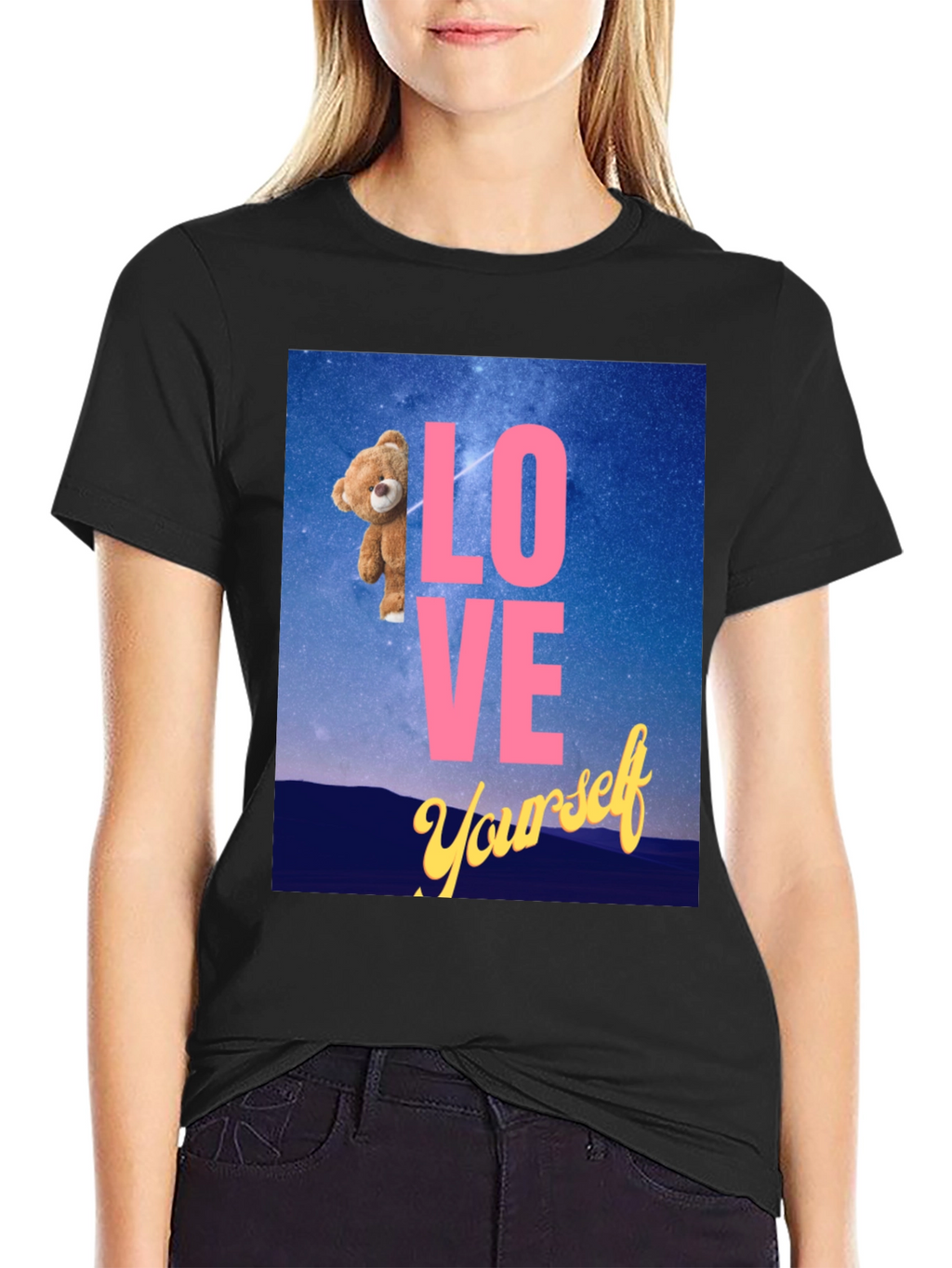 Love Yourself Teddy Bear Graphic Tee