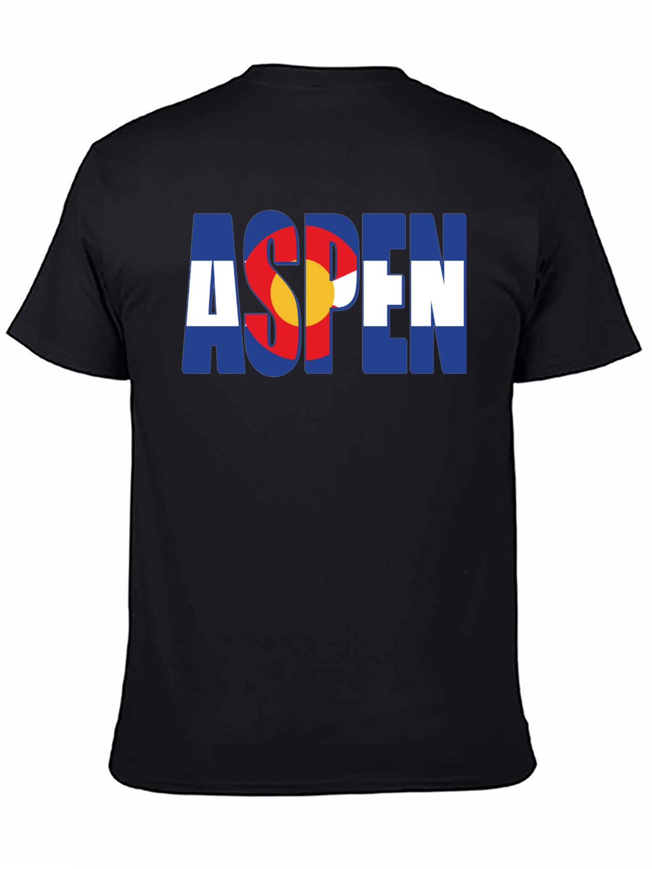 Aspen Colorado Flag Graphic Tee - Black