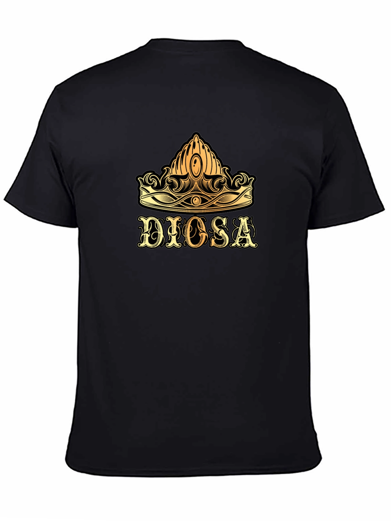 Dios Crown Graphic Tee - Stylish Black T-Shirt